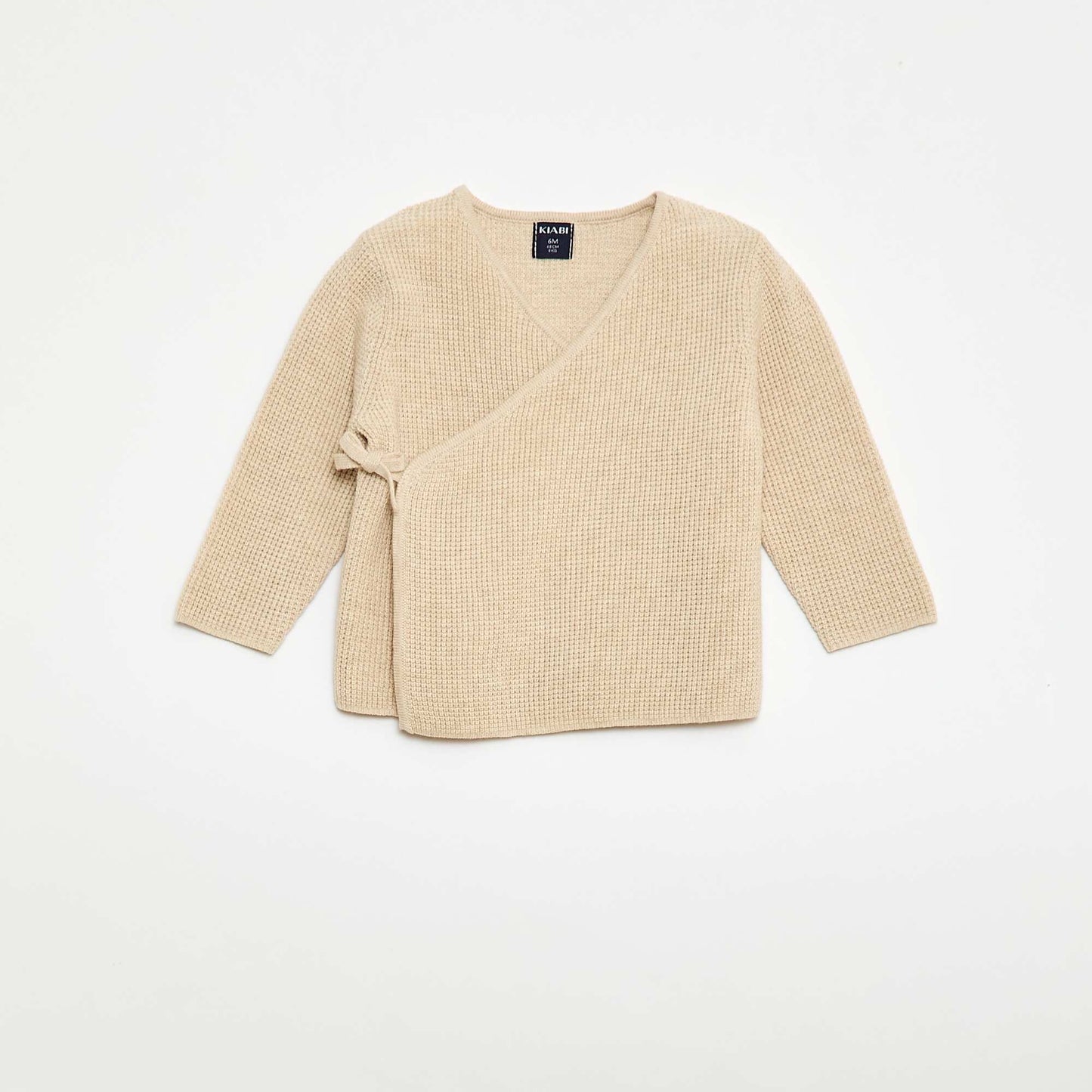 Cardigan Wrap Top + Knit Leggings Set - 2 Piece BEIGE