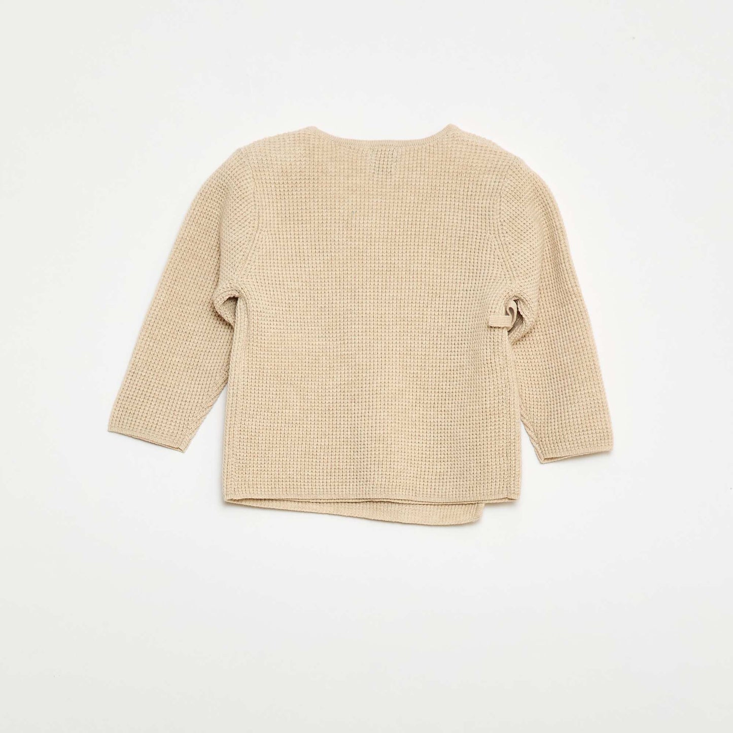 Cardigan Wrap Top + Knit Leggings Set - 2 Piece BEIGE