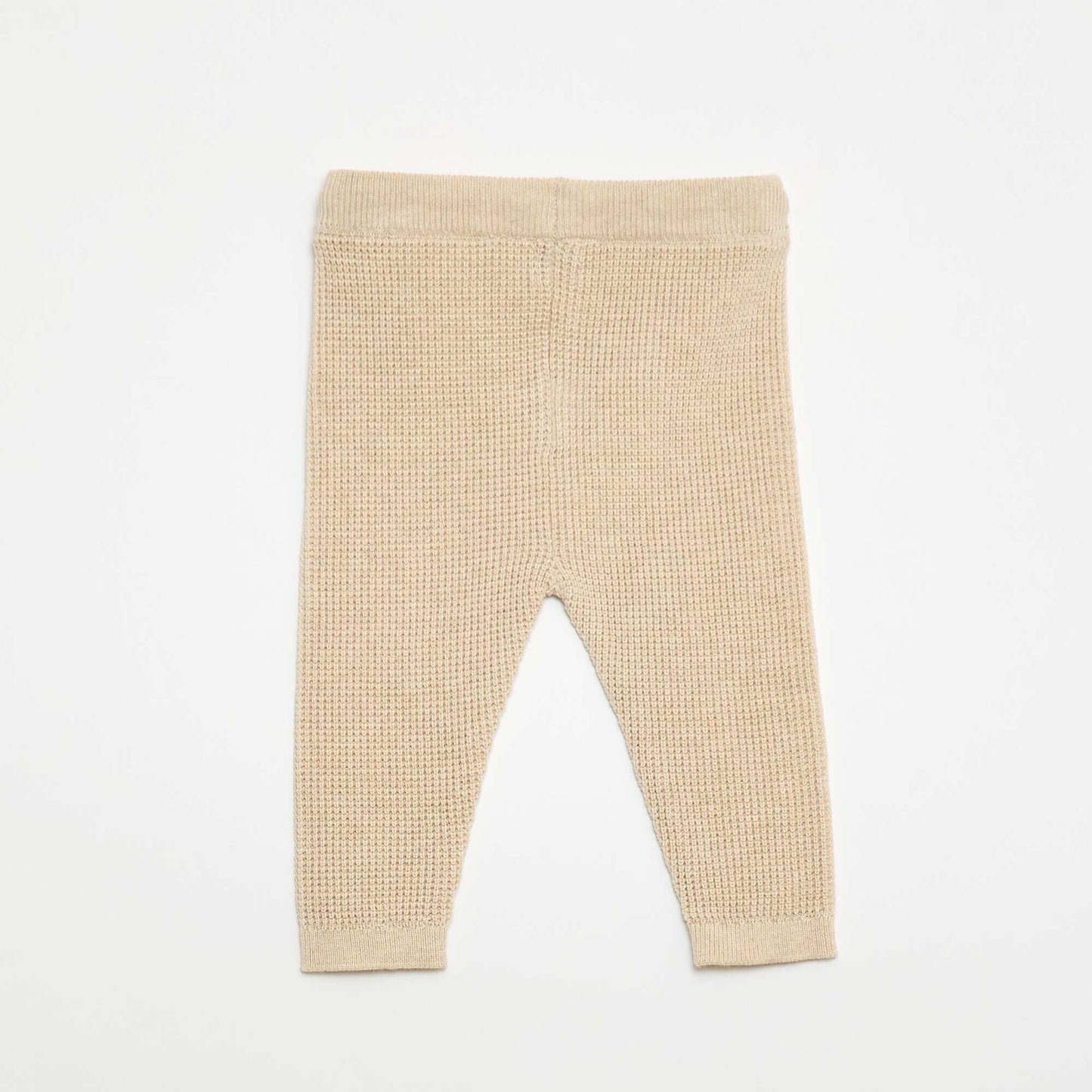 Cardigan Wrap Top + Knit Leggings Set - 2 Piece BEIGE