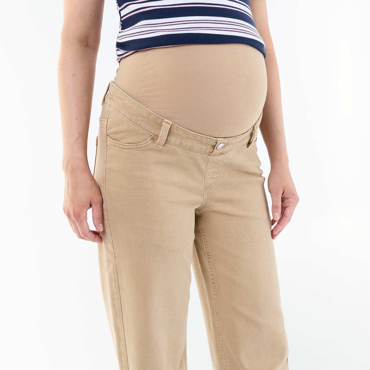 Maternity wide leg trousers BEIGE