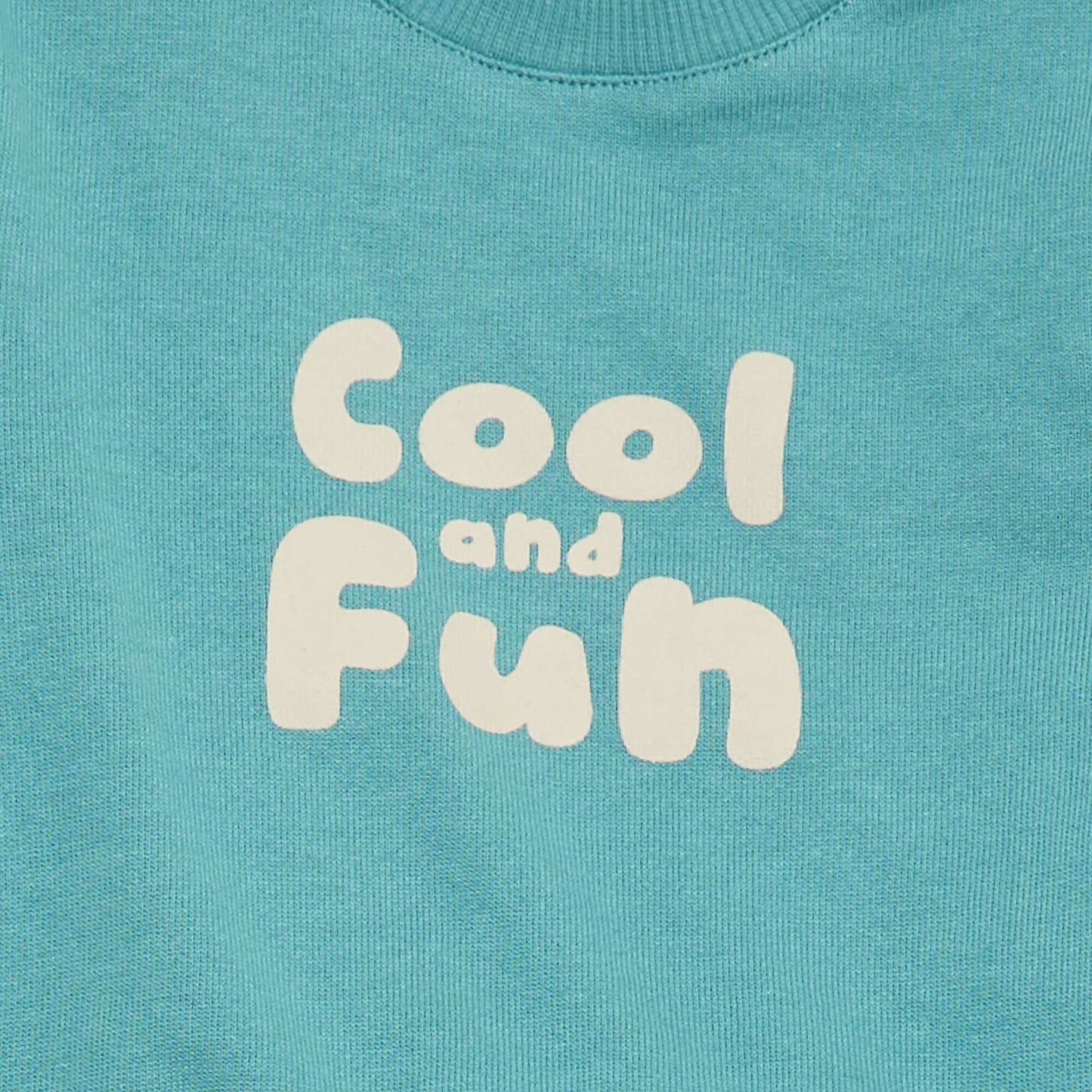 Lightweight Fleece Sweatshirt with Print BLUE
