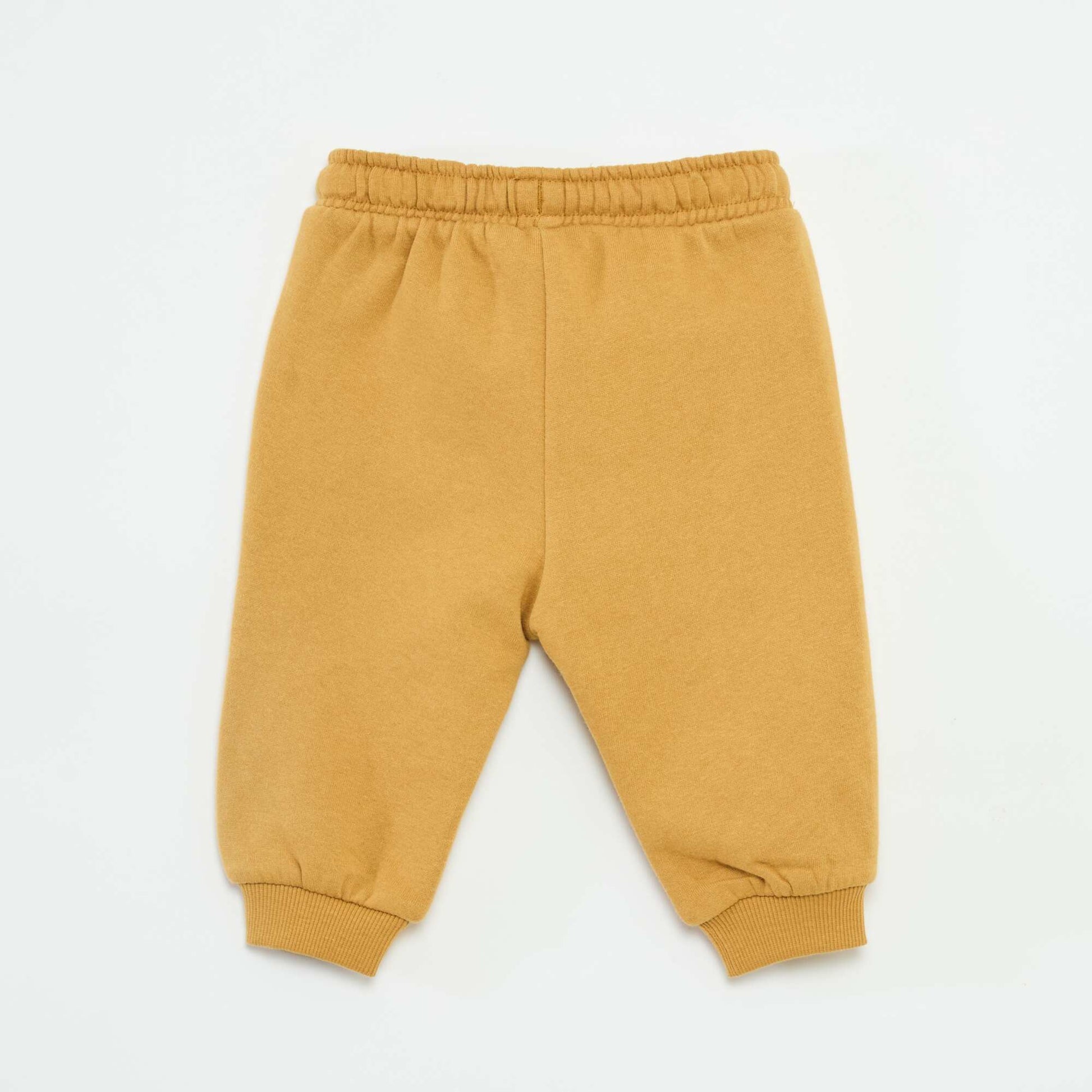 Fleece Joggers with Kangaroo Pocket and Novelty Ears BEIGE