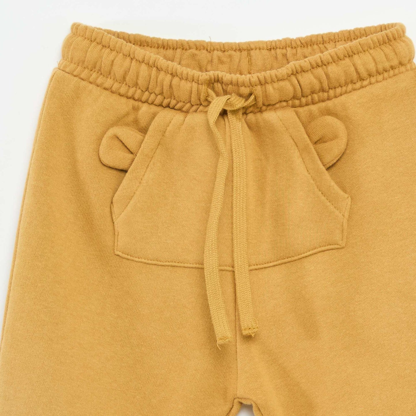 Fleece Joggers with Kangaroo Pocket and Novelty Ears BEIGE