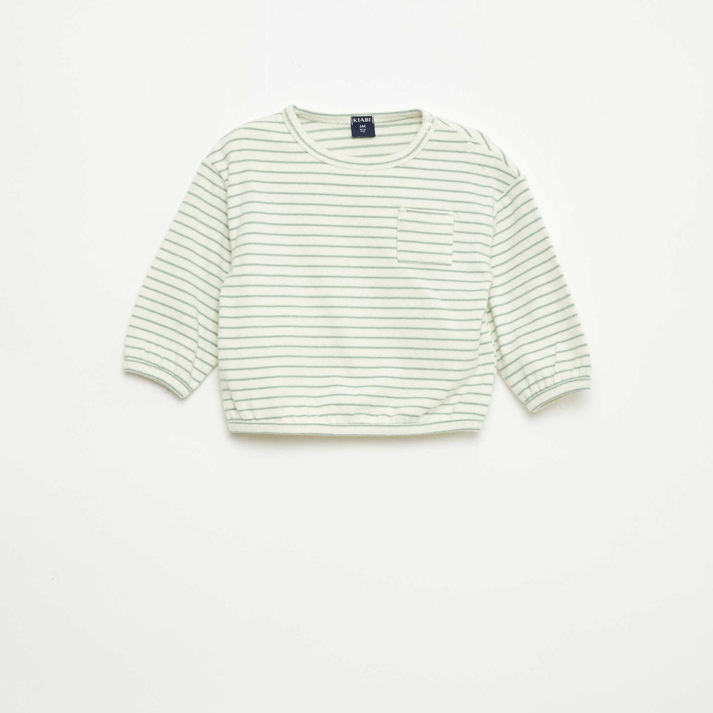 Striped Long-Sleeve T-shirt WHITE