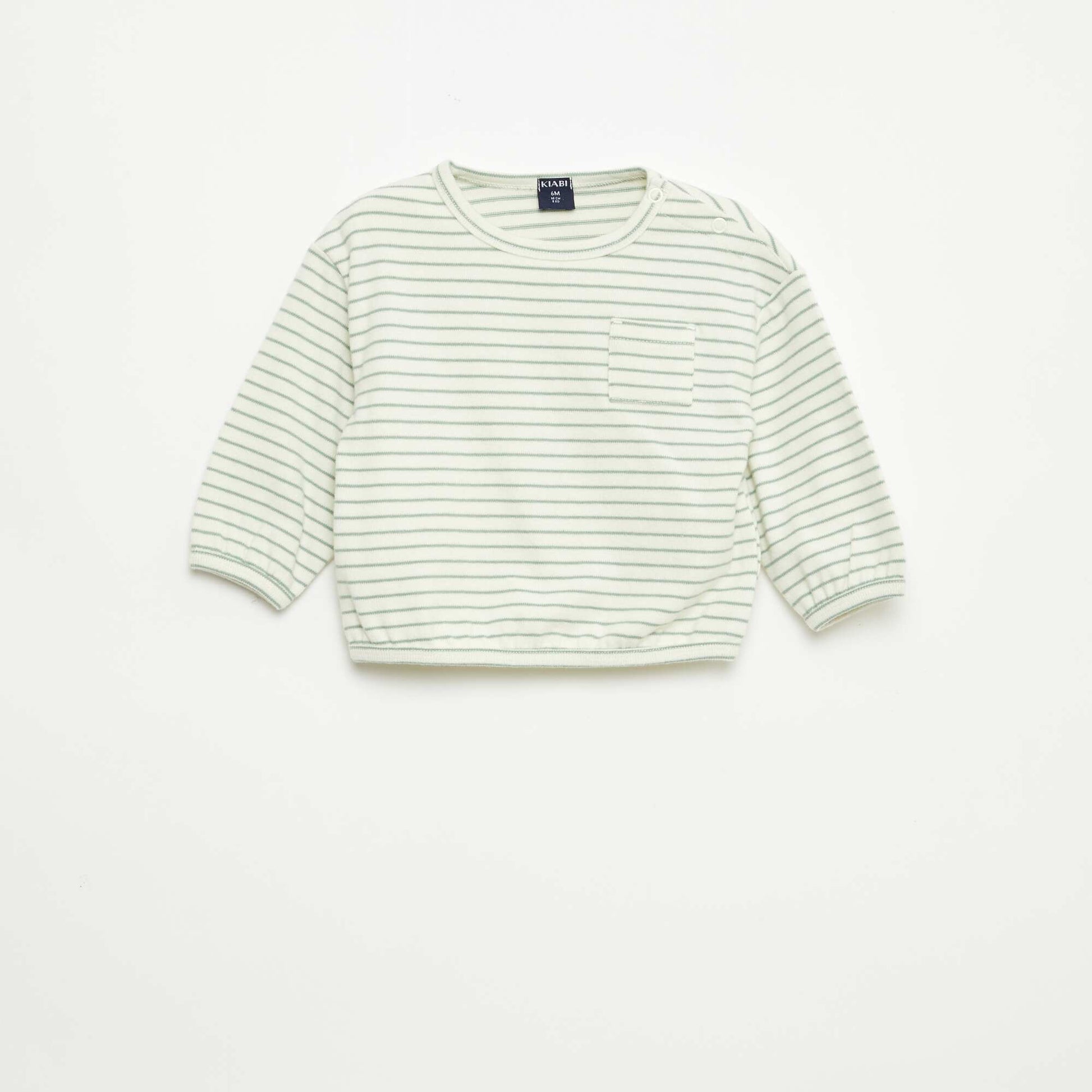 Striped Long-Sleeve T-shirt WHITE