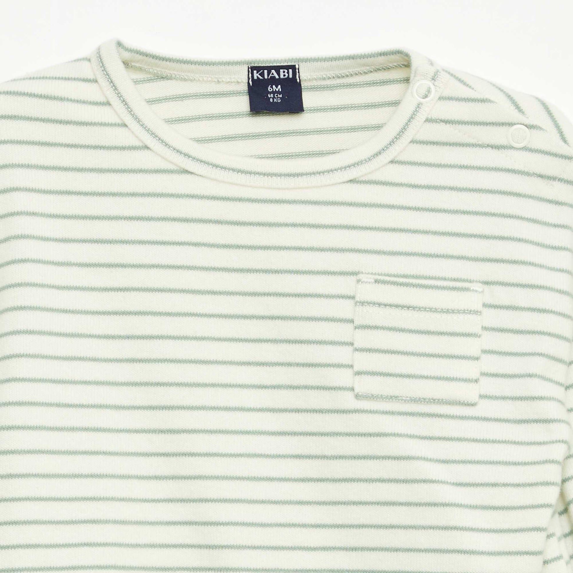 Striped Long-Sleeve T-shirt WHITE