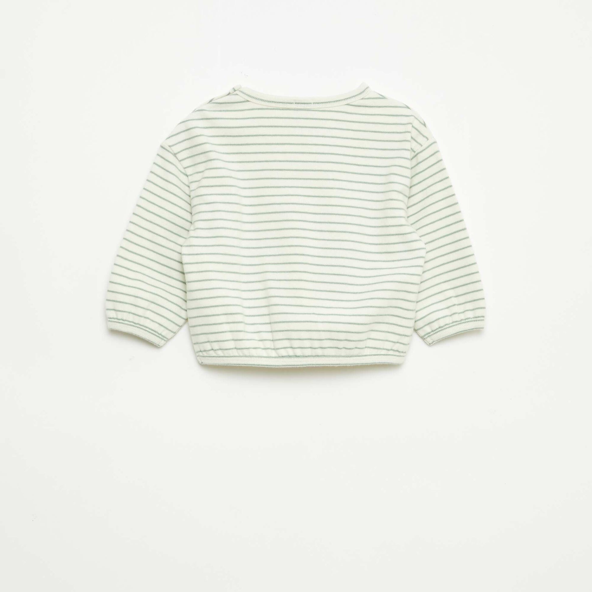Striped Long-Sleeve T-shirt WHITE