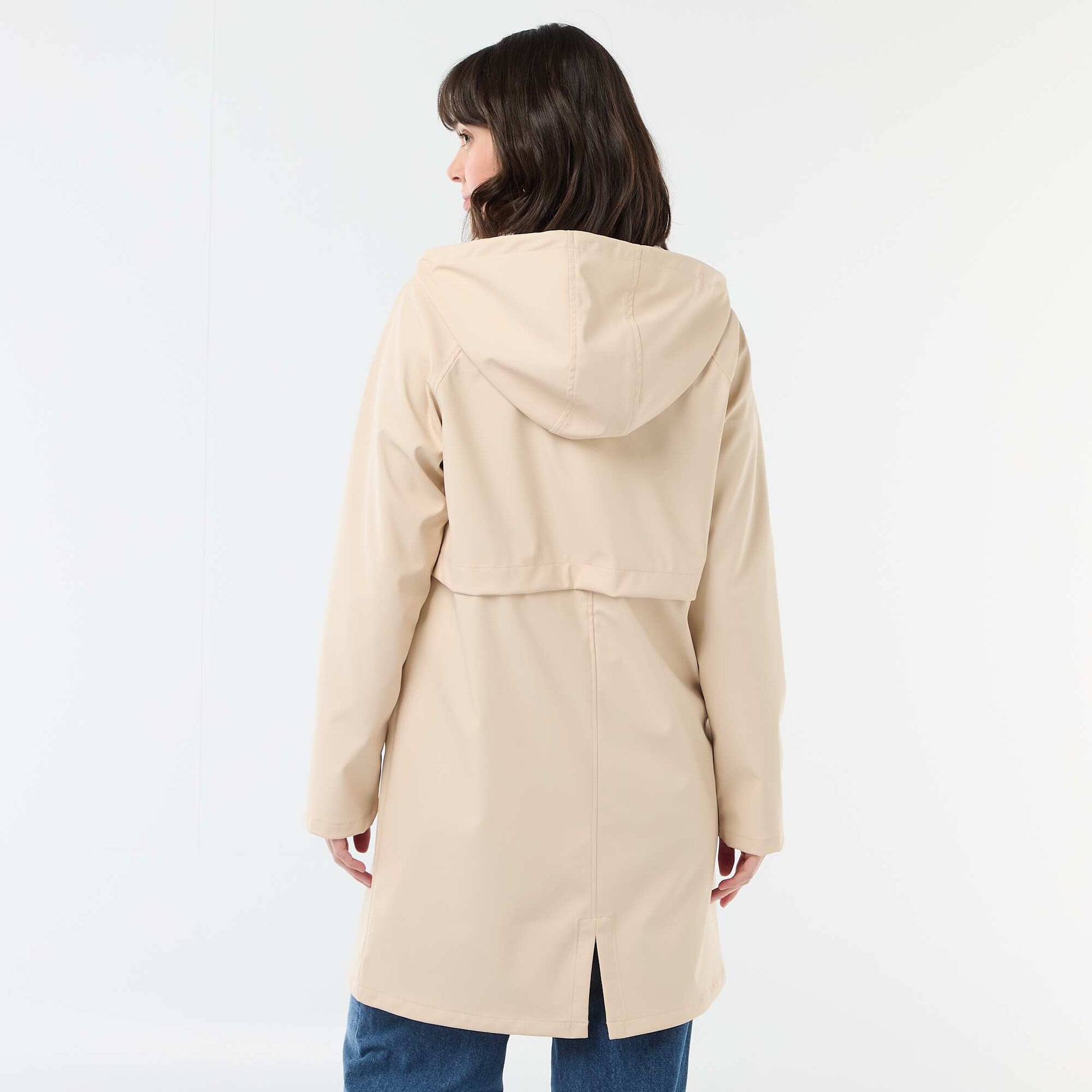 Hooded Gummy Parka BEIGE