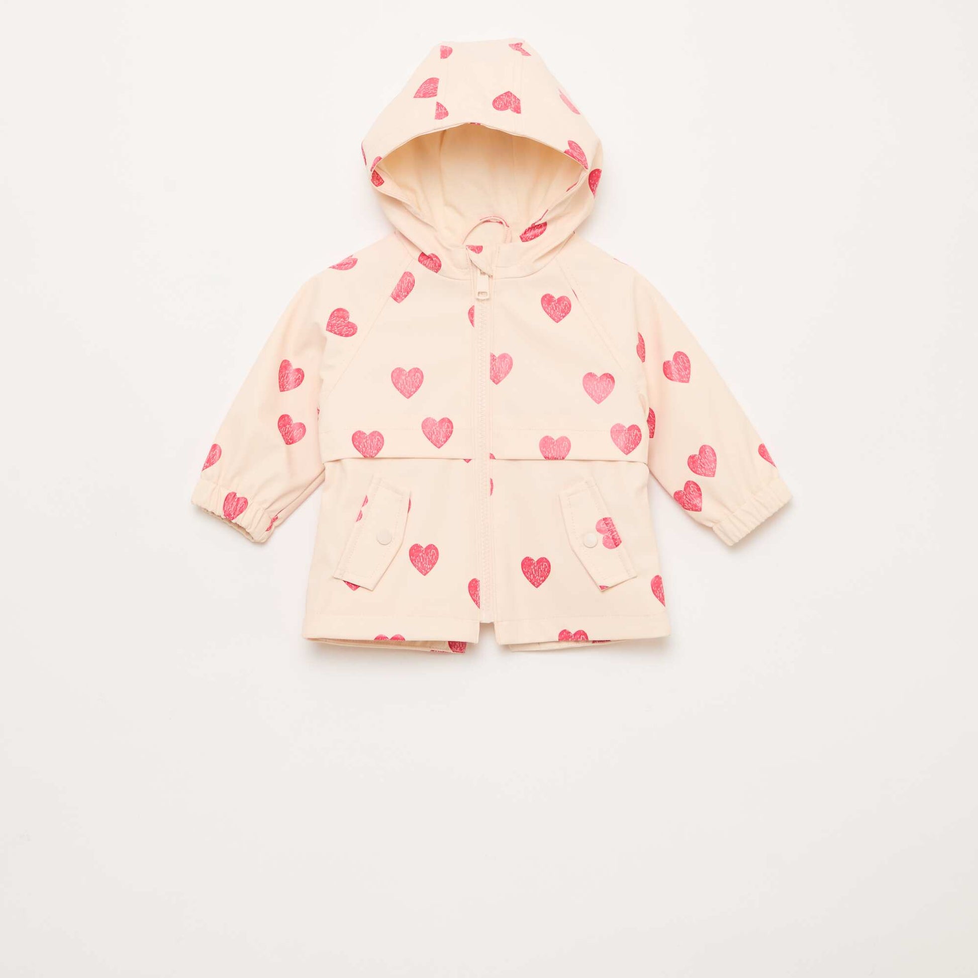 Rubber Hooded Parka PINK