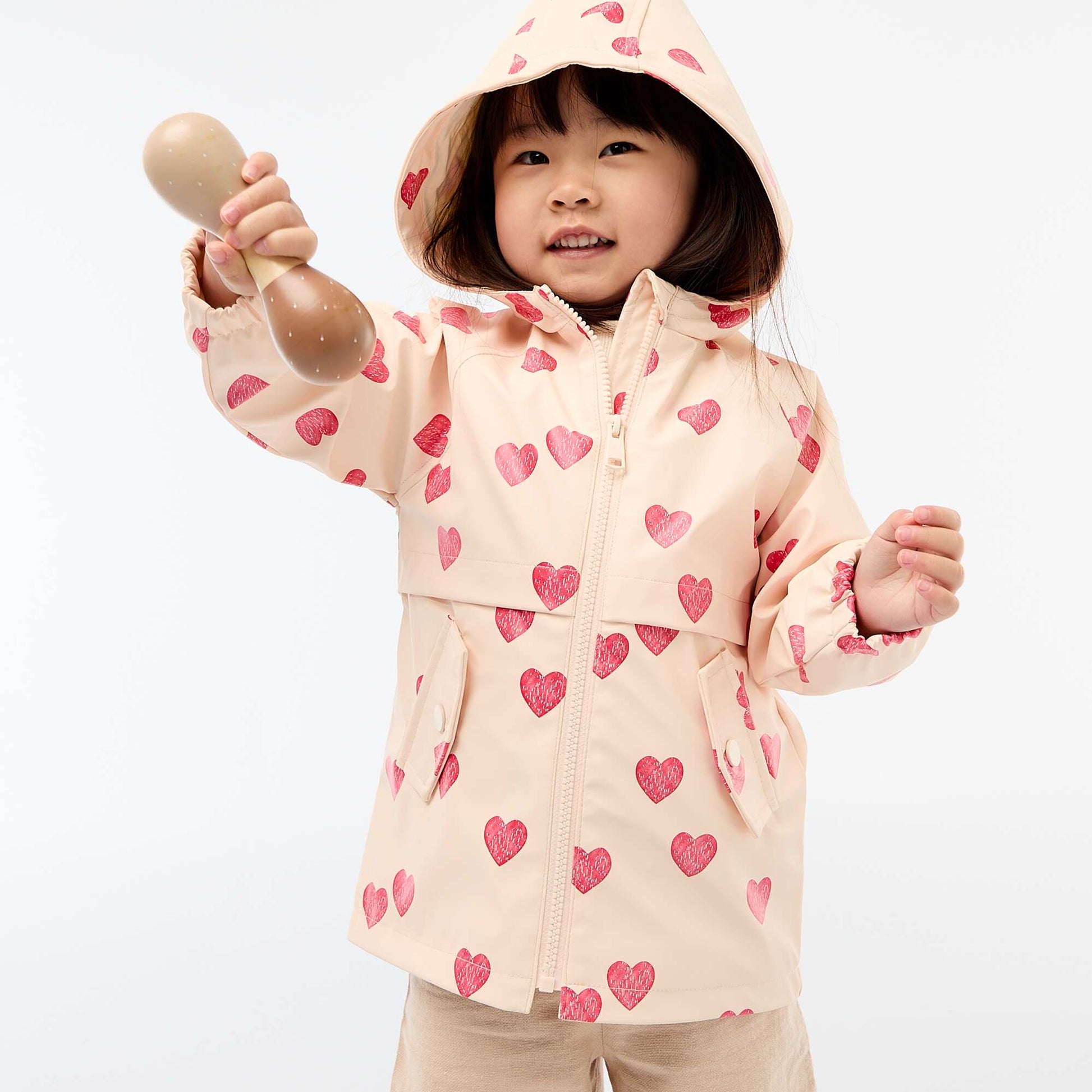 Rubber Hooded Parka PINK