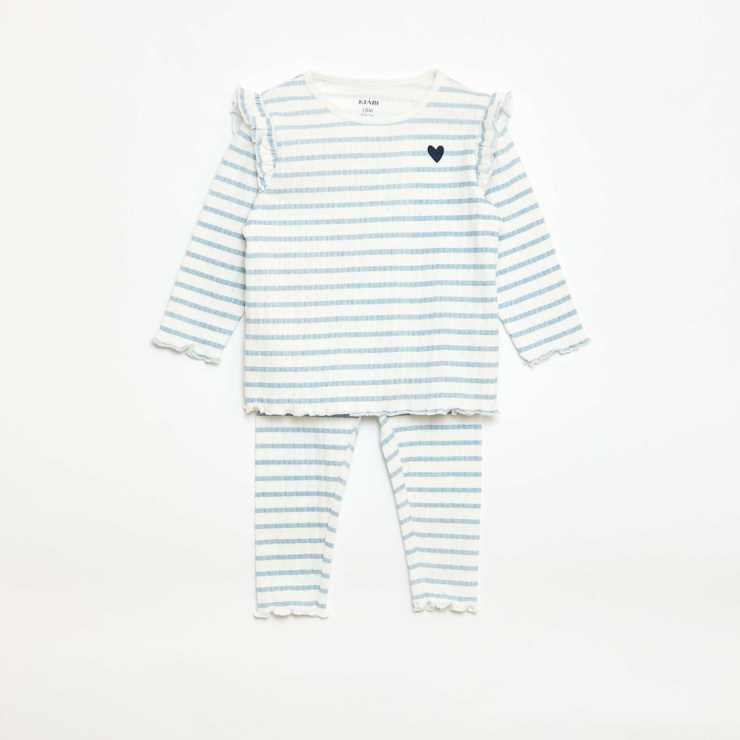 Pointelle Knit Pajama Set - 2 Piece BEIGE