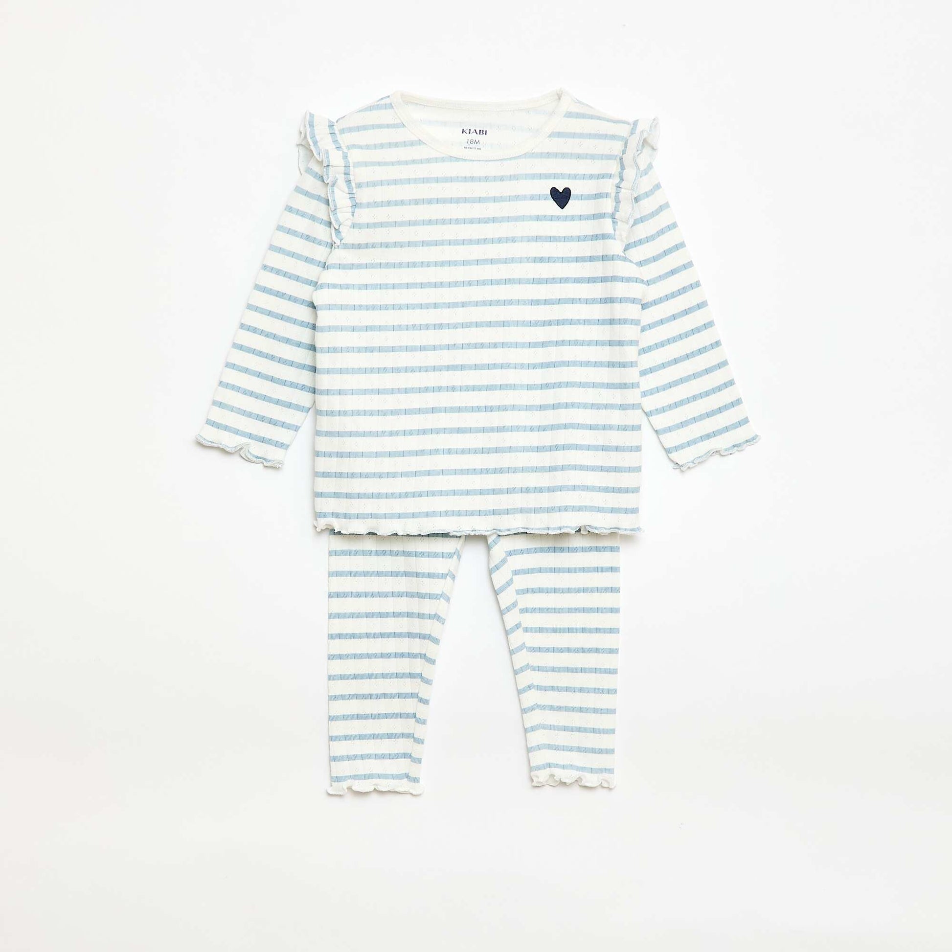 Pointelle Knit Pajama Set - 2 Piece BEIGE