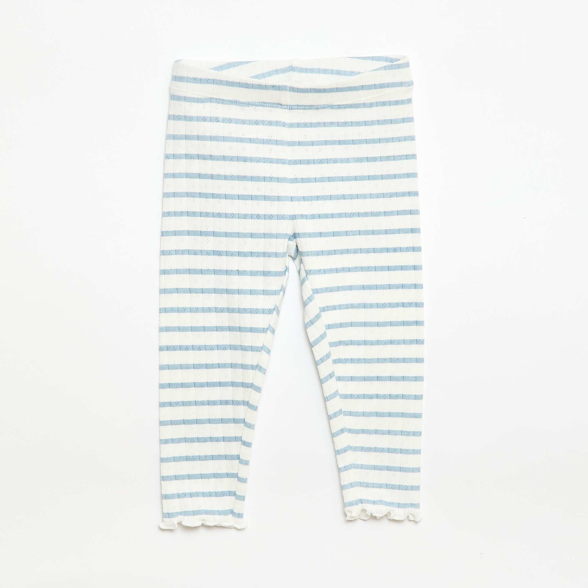 Pointelle Knit Pajama Set - 2 Piece BEIGE