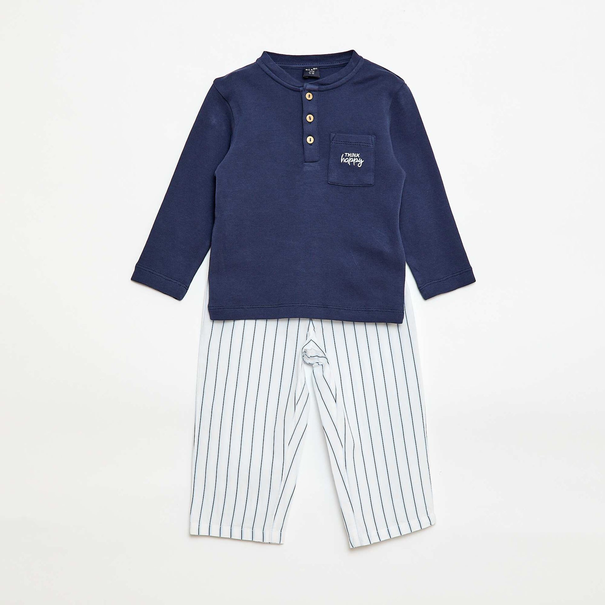 Long Pajama Set - 2 Pieces BLUE