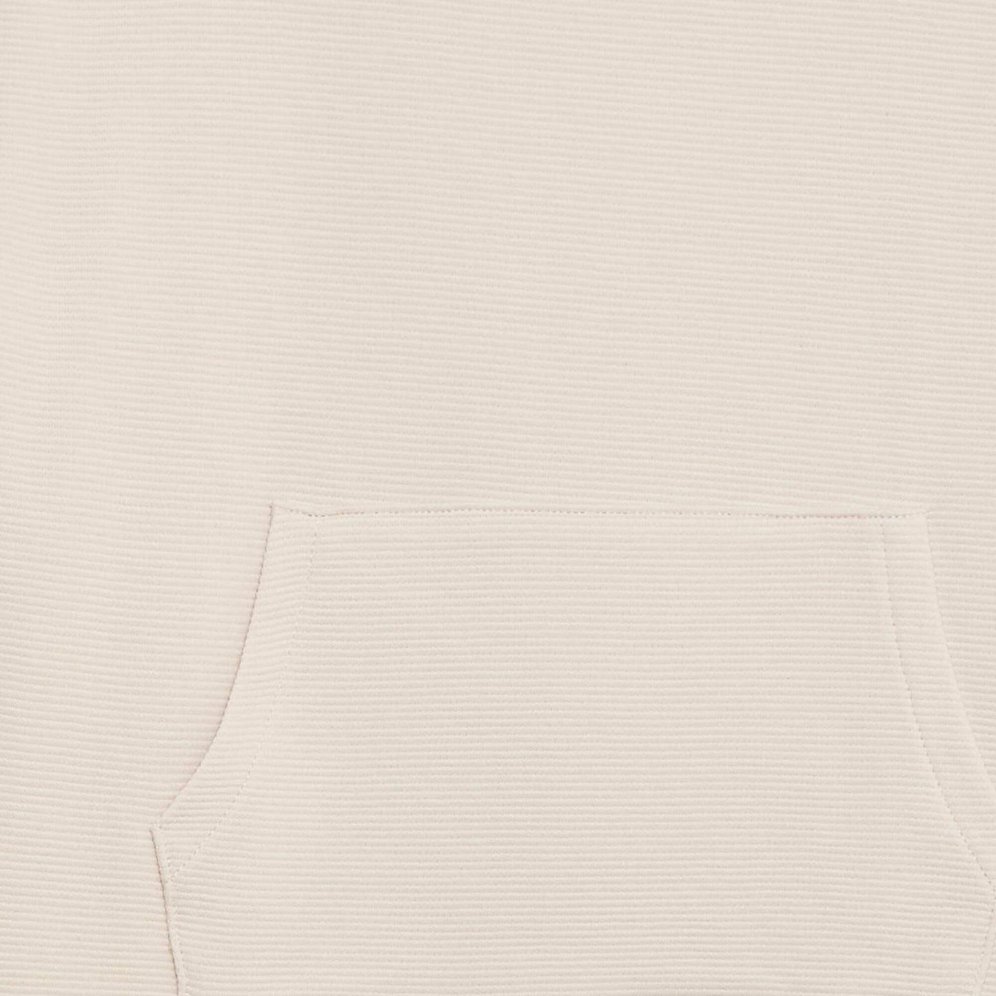 T-shirt with Ottoman Knit Kangaroo Pocket WHITE