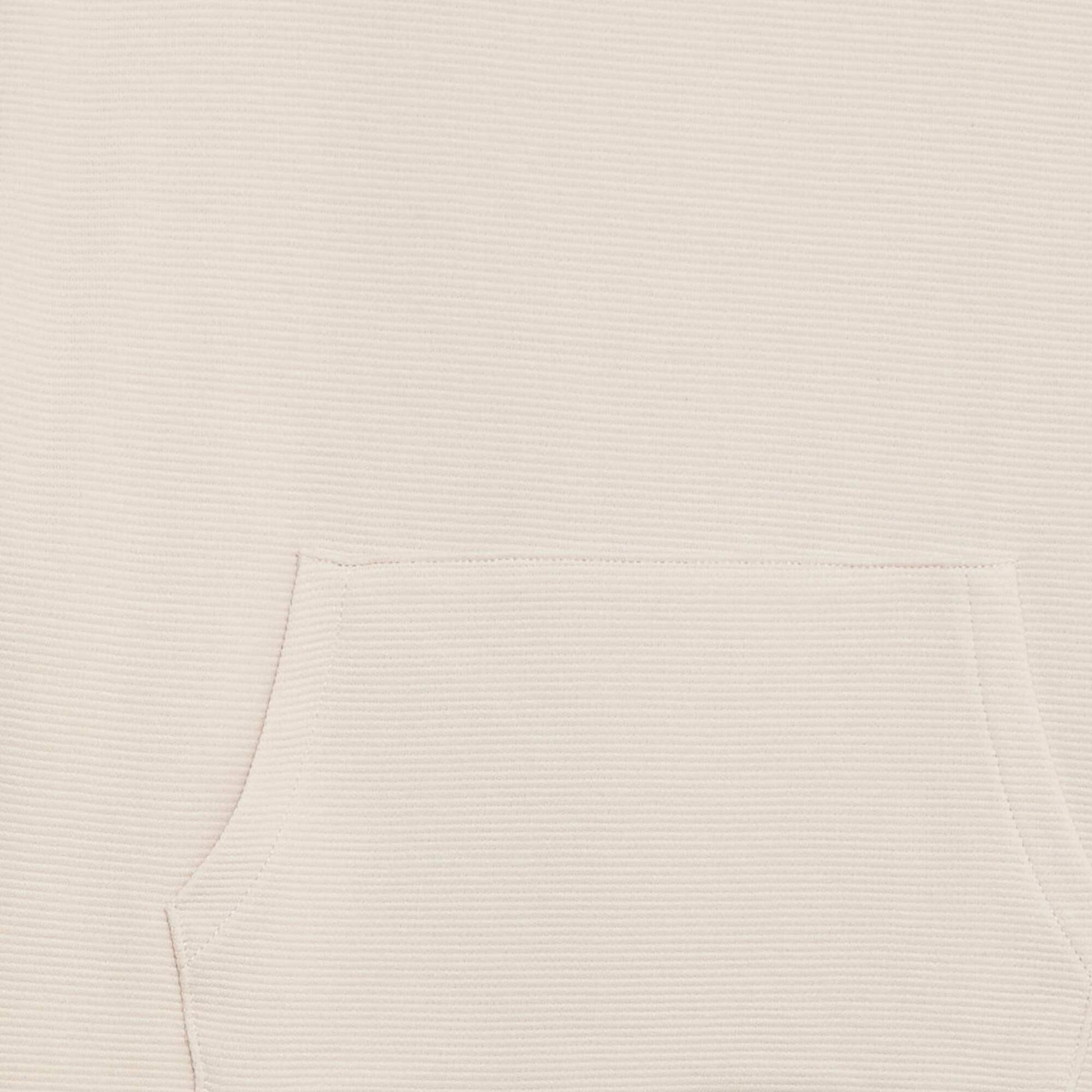 T-shirt with Ottoman Knit Kangaroo Pocket WHITE