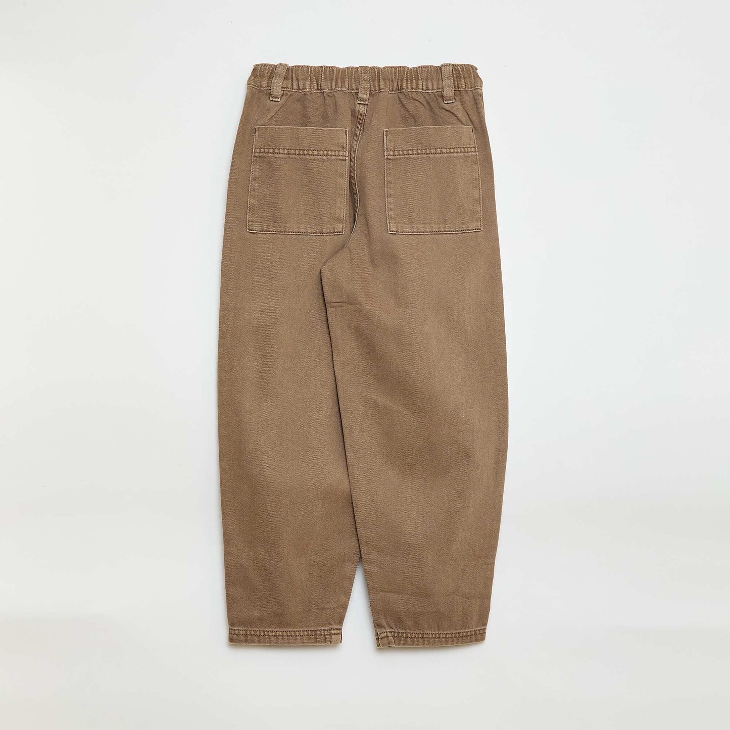 Balloon Leg Denim Jeans BEIGE