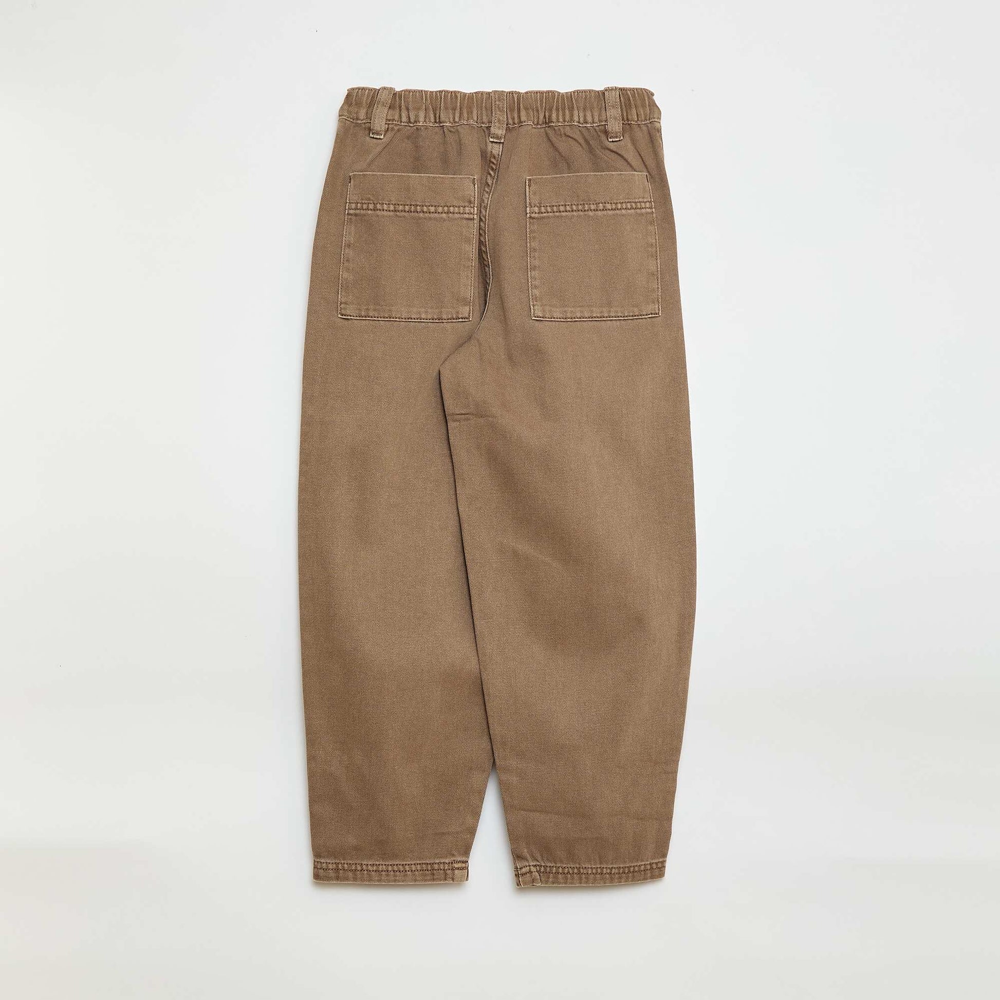Balloon Leg Denim Jeans BEIGE