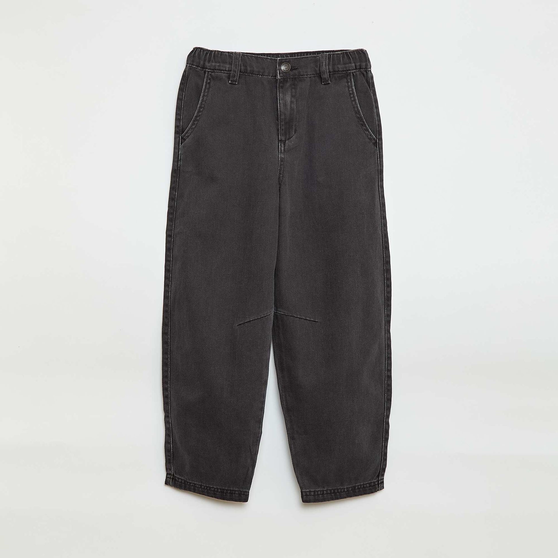 Balloon Leg Denim Jeans BLACK