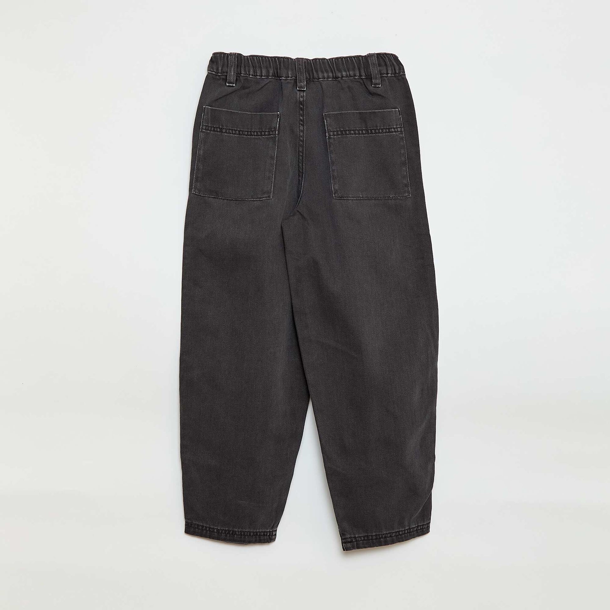 Balloon Leg Denim Jeans BLACK