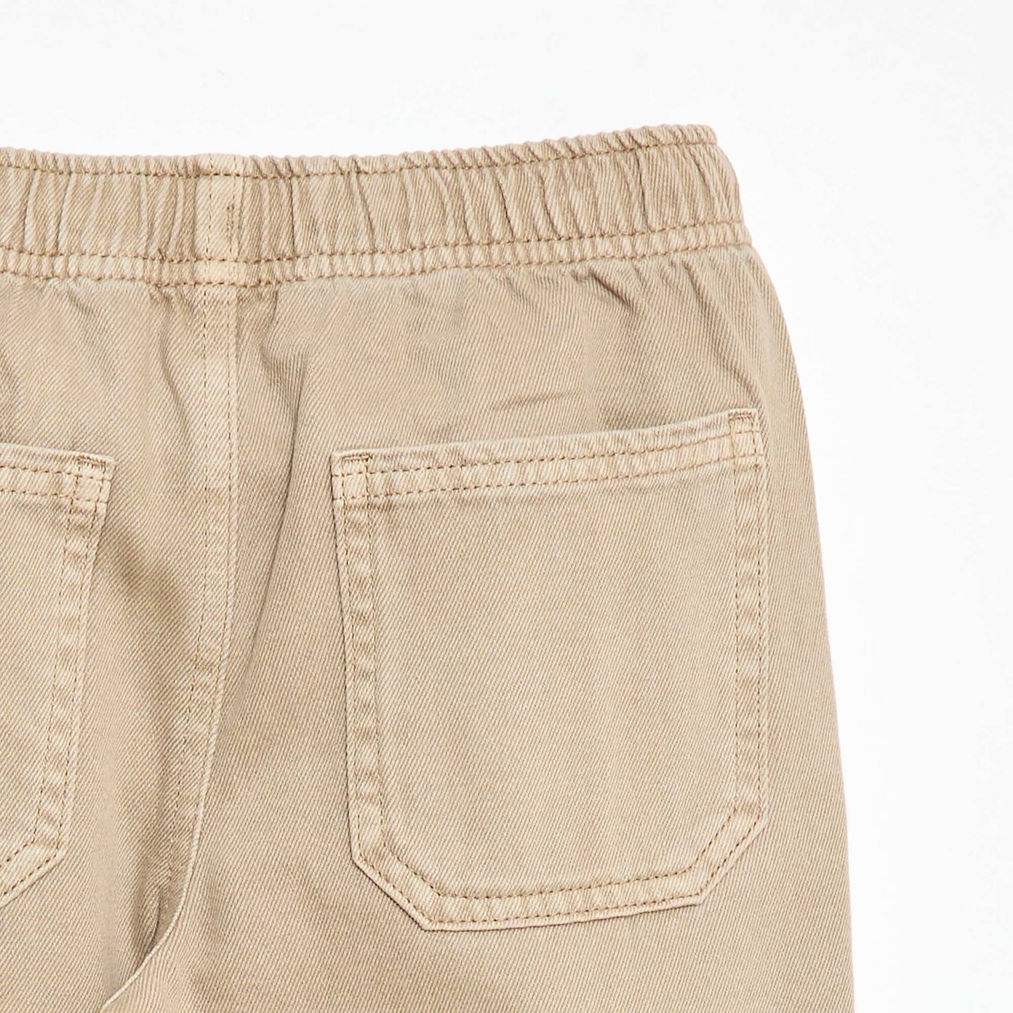 Joggers with Elasticated Waistband and Drawstring BEIGE