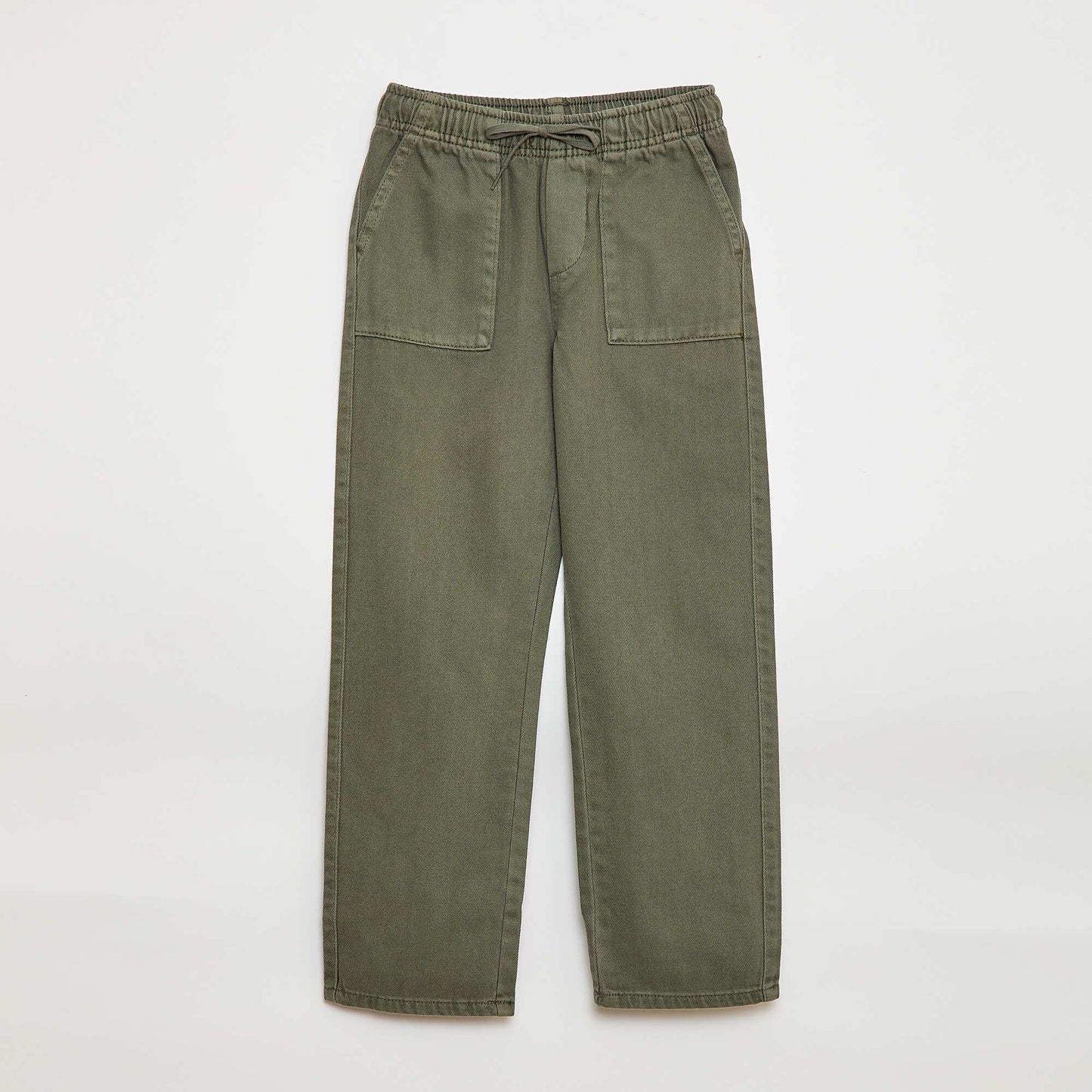 Joggers with Elasticated Waistband and Drawstring GREEN