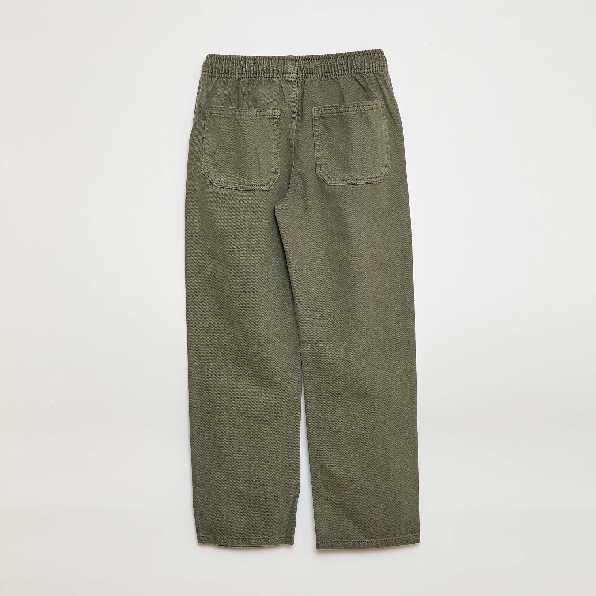 Joggers with Elasticated Waistband and Drawstring GREEN