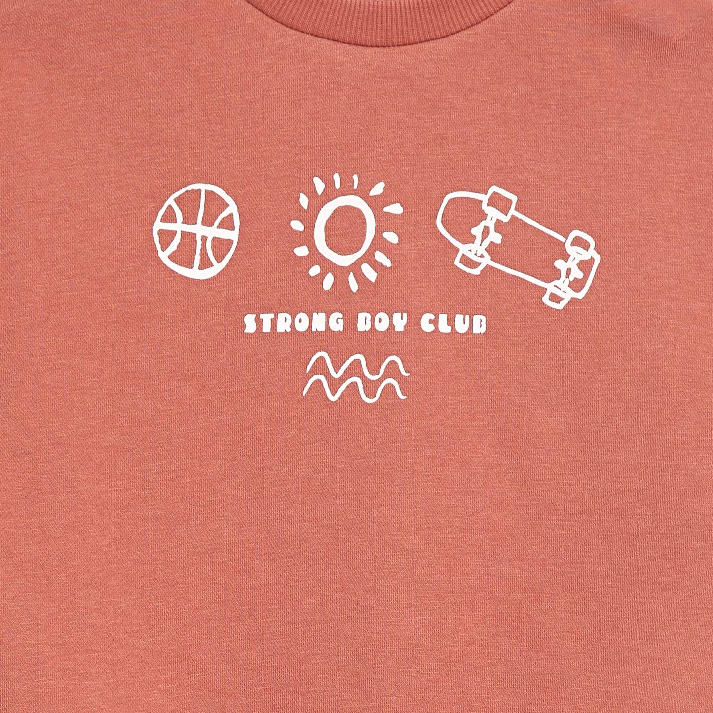 Printed Crew Neck Sweatshirt RED