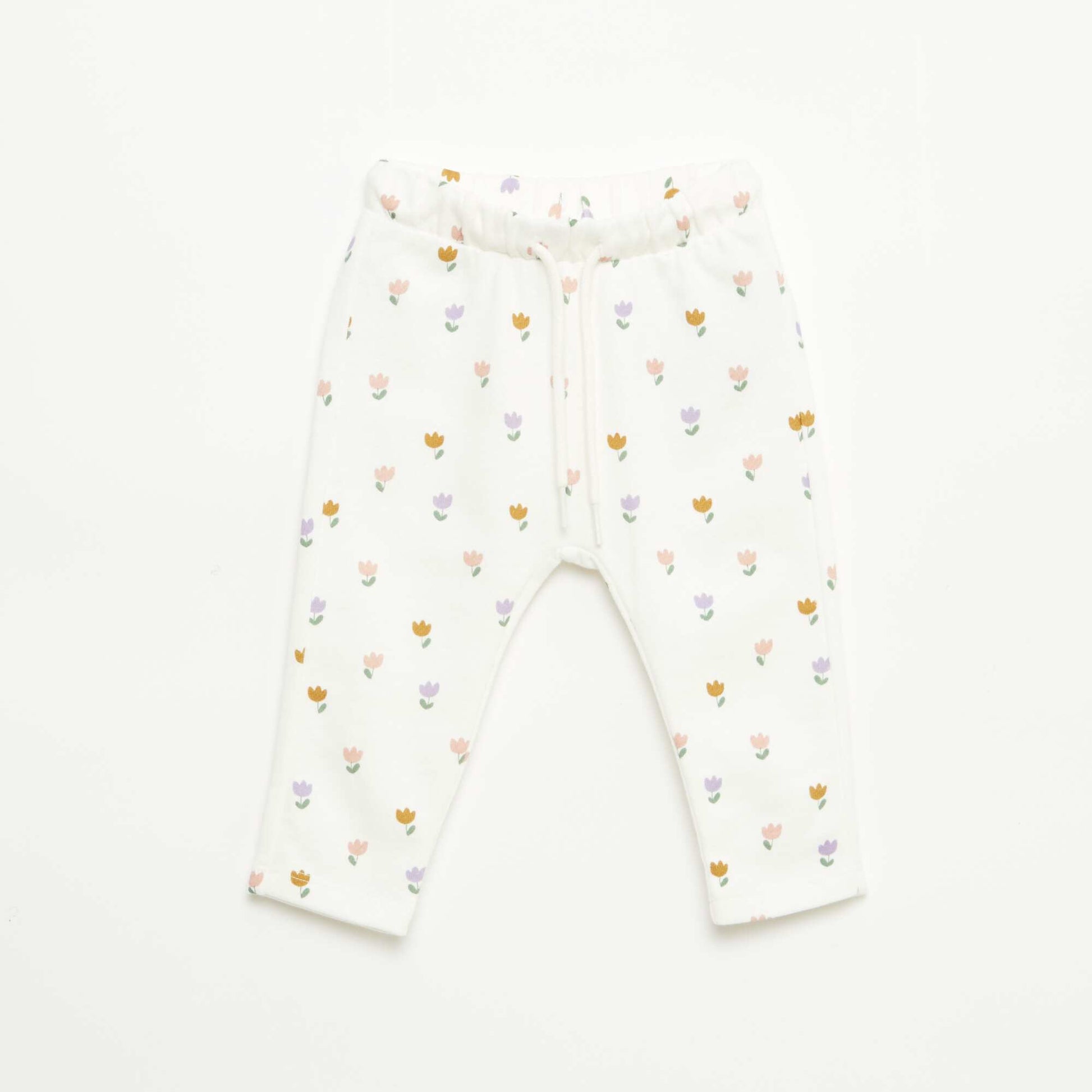 Lightweight French Terry Joggers WHITE