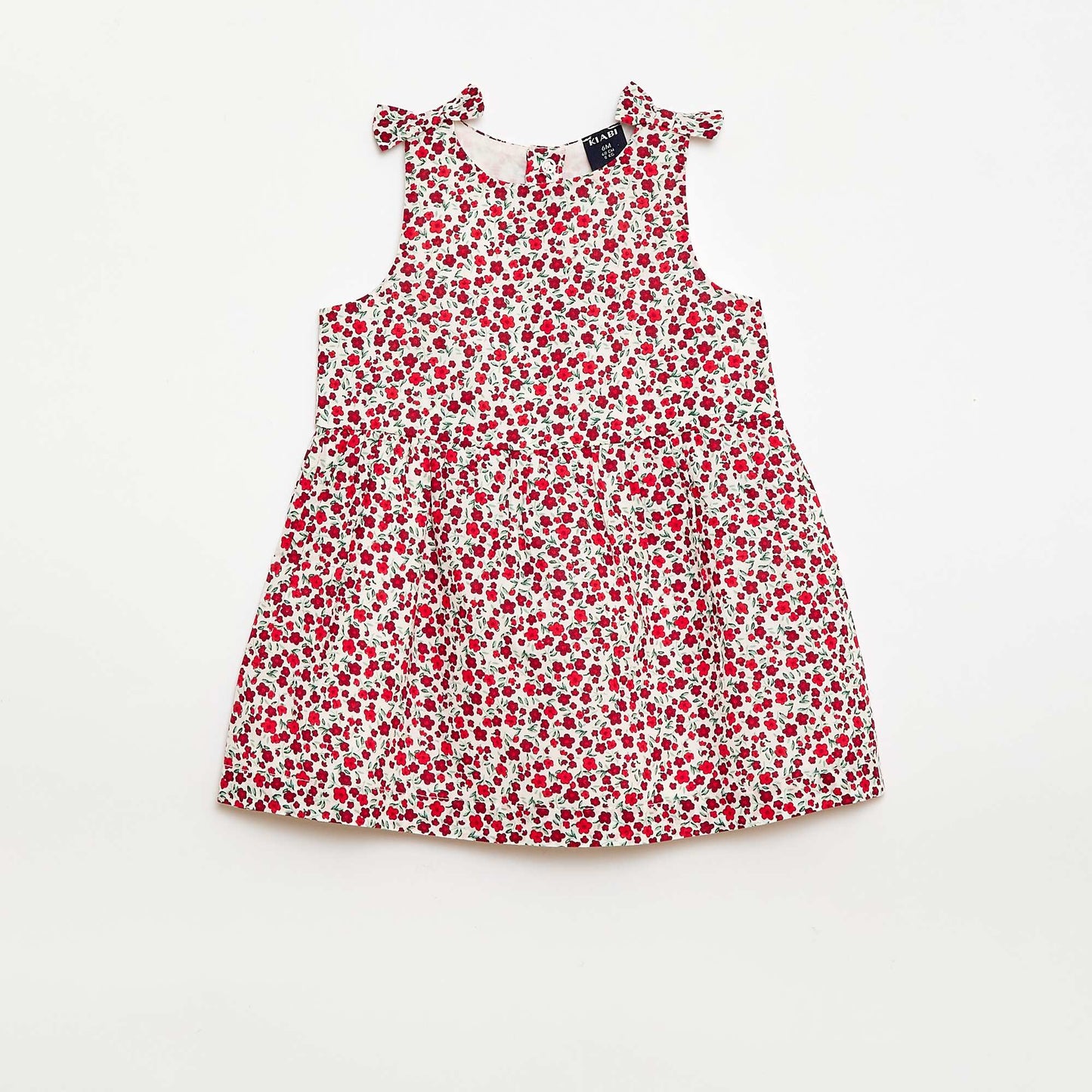 Sleeveless flared dress RED