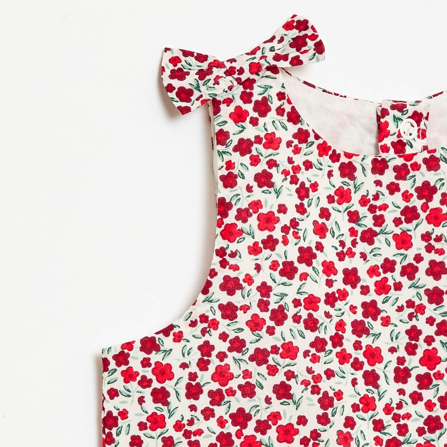 Sleeveless flared dress RED