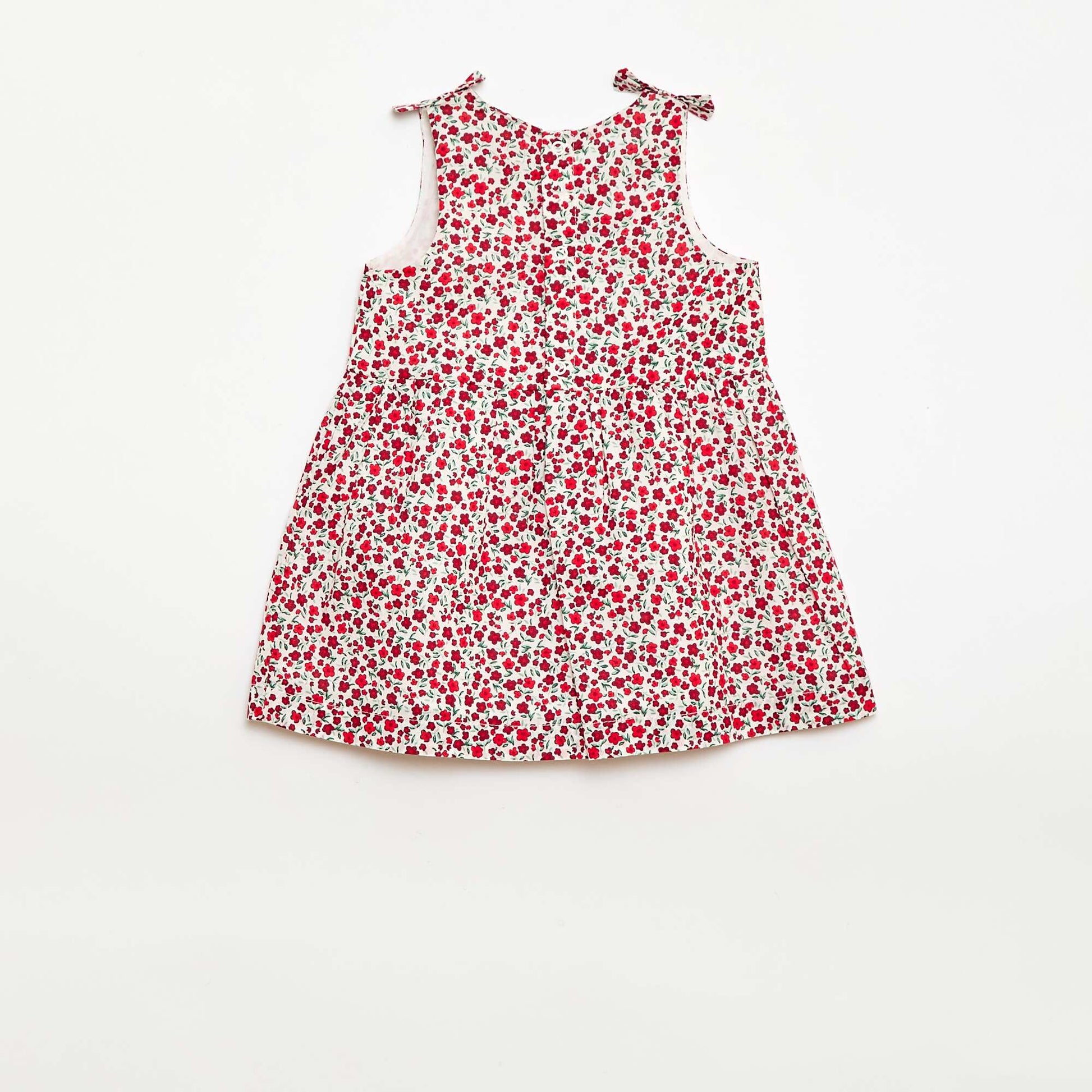 Sleeveless flared dress RED