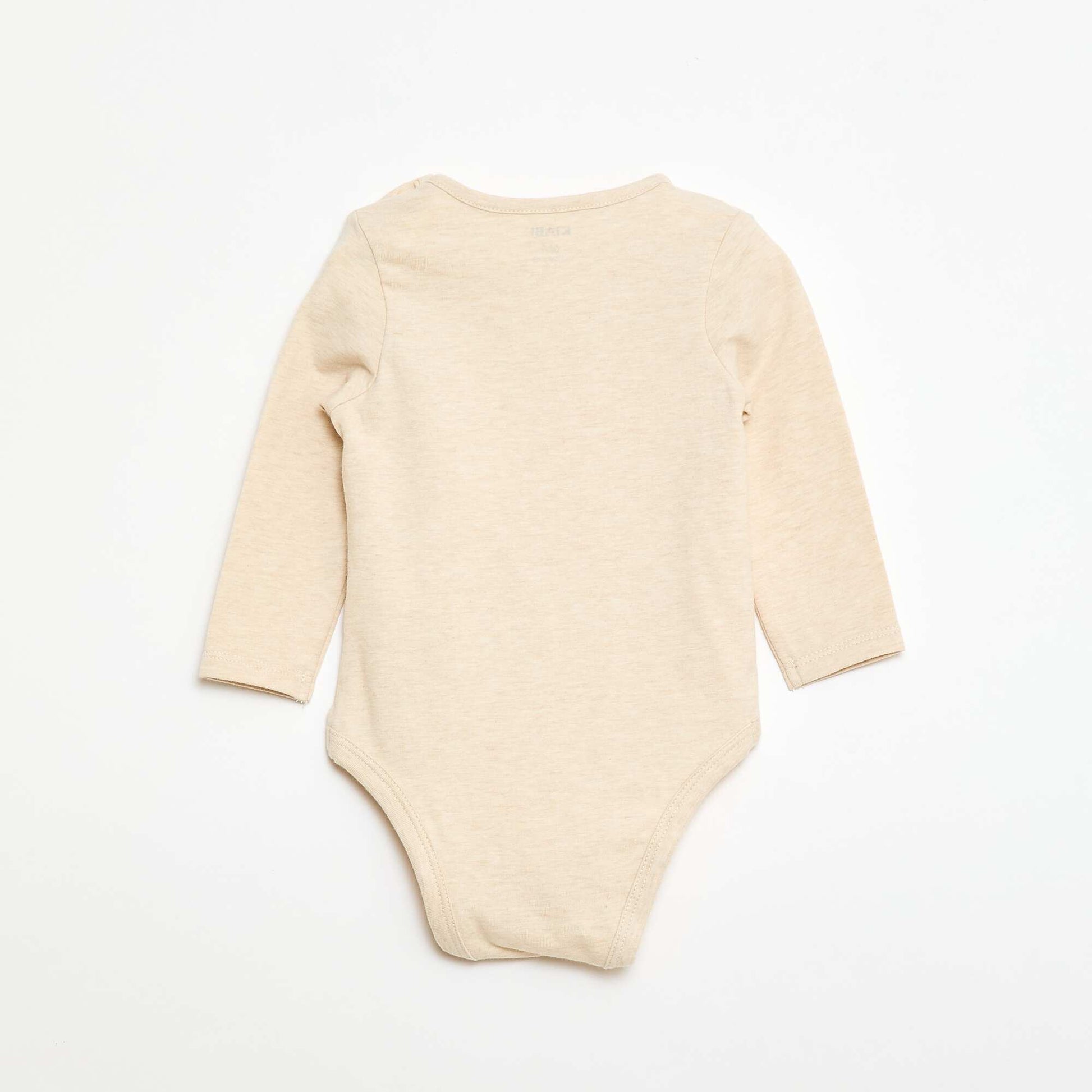 Long-sleeved bodysuit - unisex BEIGE
