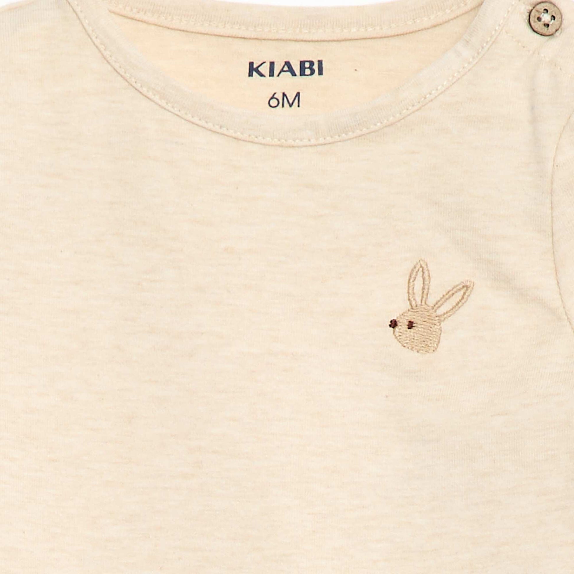 Long-sleeved bodysuit - unisex BEIGE