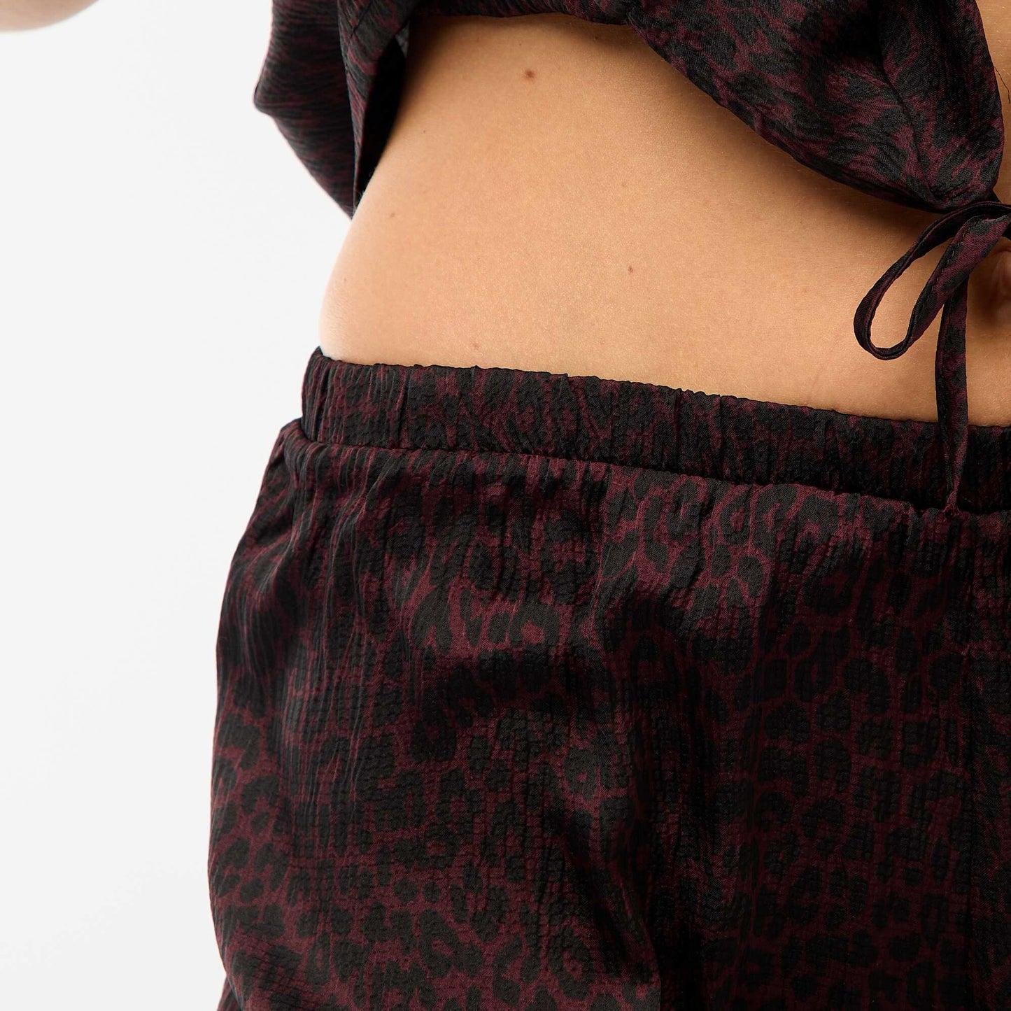 Crepe Knit 2-Piece Pajama Set RED