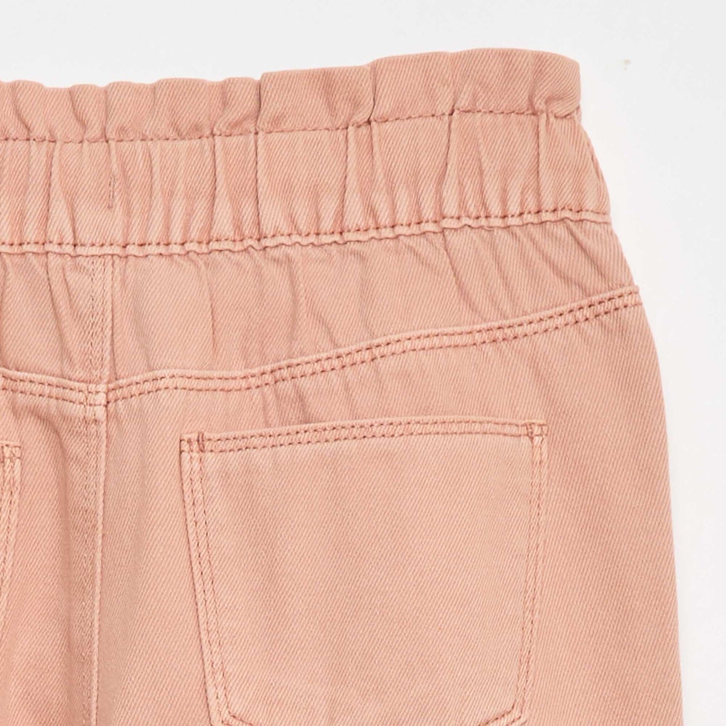 Patterned Mom Fit Denim Trousers PINK