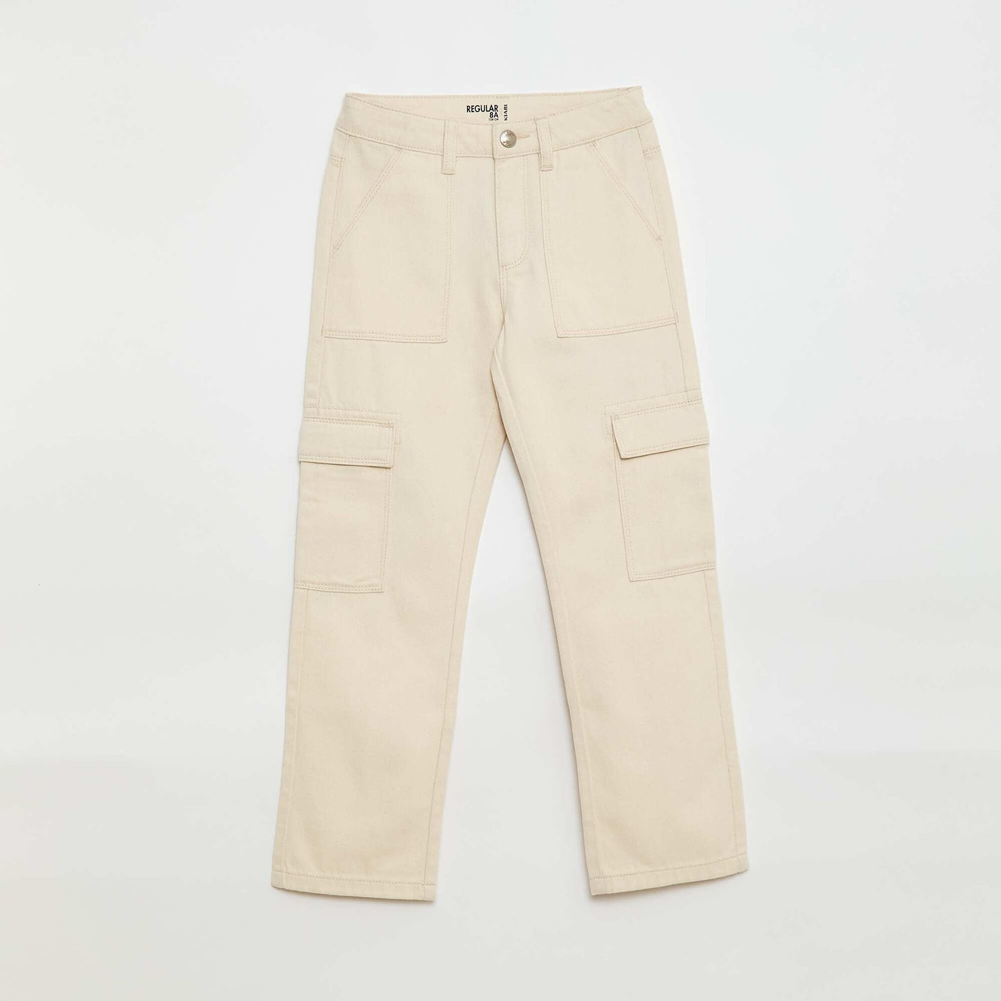 Multi-Pocket Denim Trousers WHITE