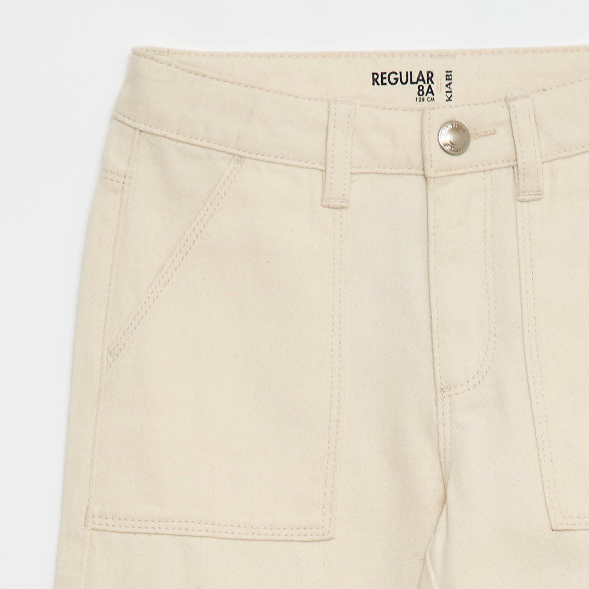 Multi-Pocket Denim Trousers WHITE
