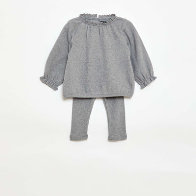 Snuggly Knit 2-Piece Set GREY