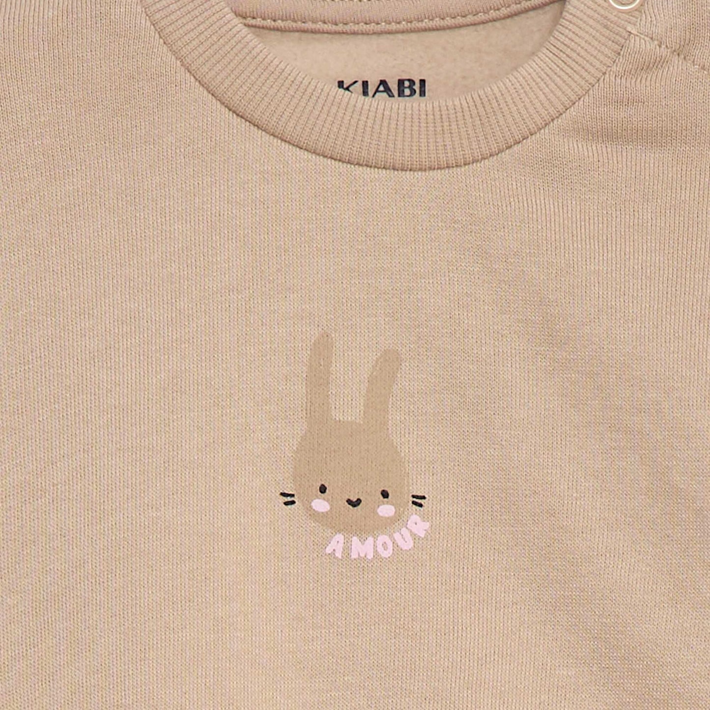 Frilled Sweatshirt & Joggers Set - 2 Piece BEIGE