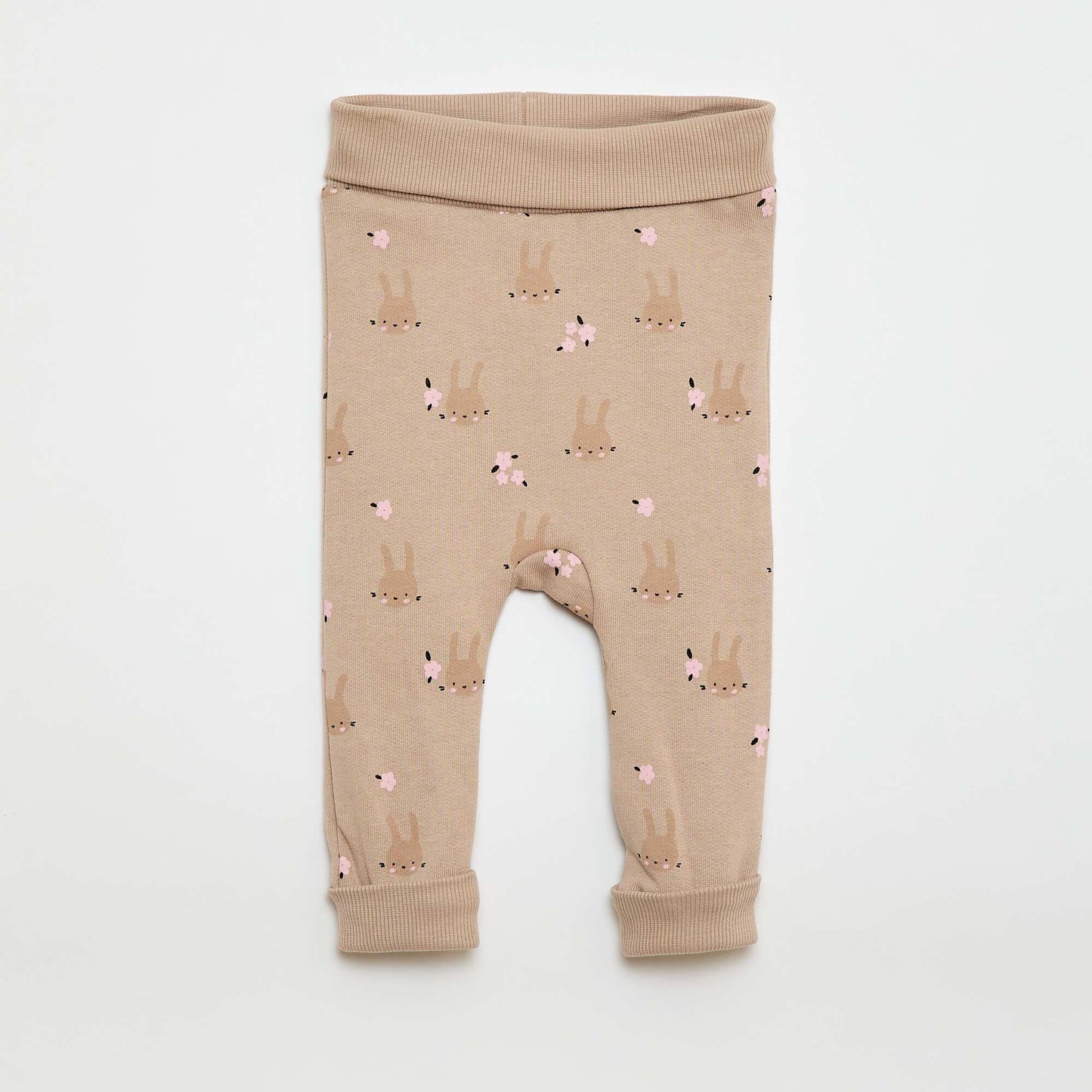Frilled Sweatshirt & Joggers Set - 2 Piece BEIGE