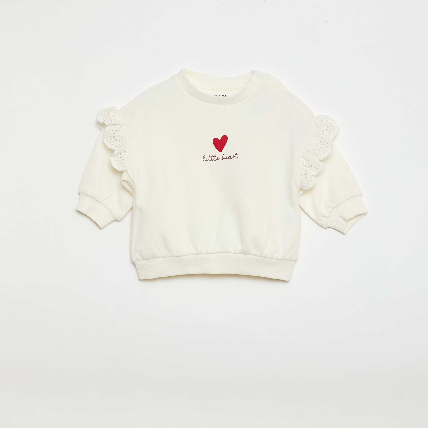 Ruffled Sweatshirt & Joggers Set - 2 Piece BEIGE