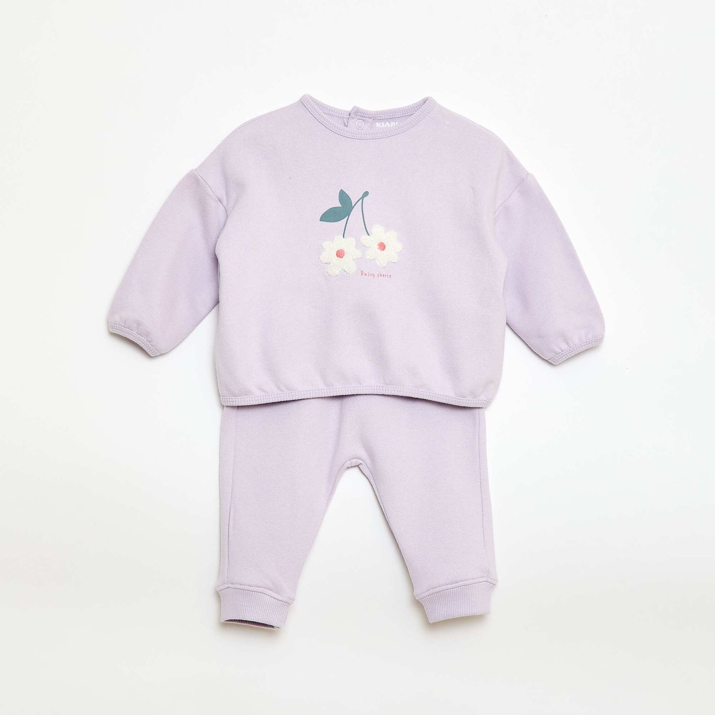 Sweatshirt and Fancy Joggers Set PURPLE