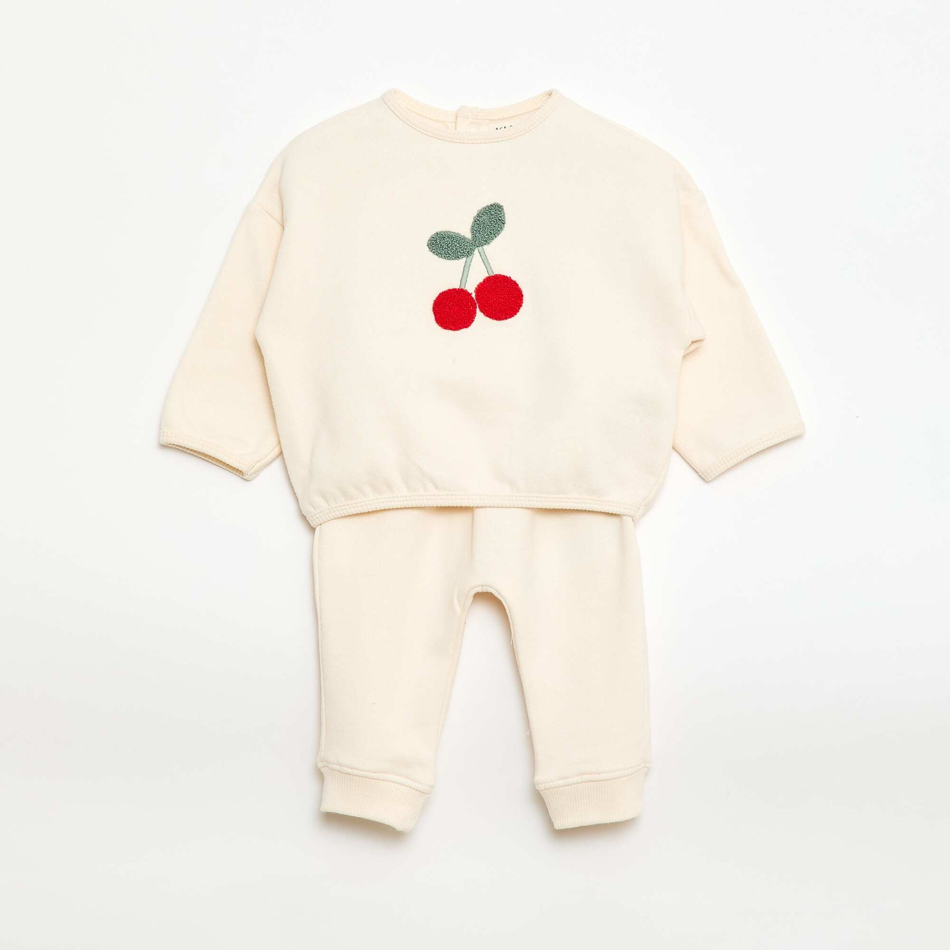Sweatshirt and patterned jogging set WHITE