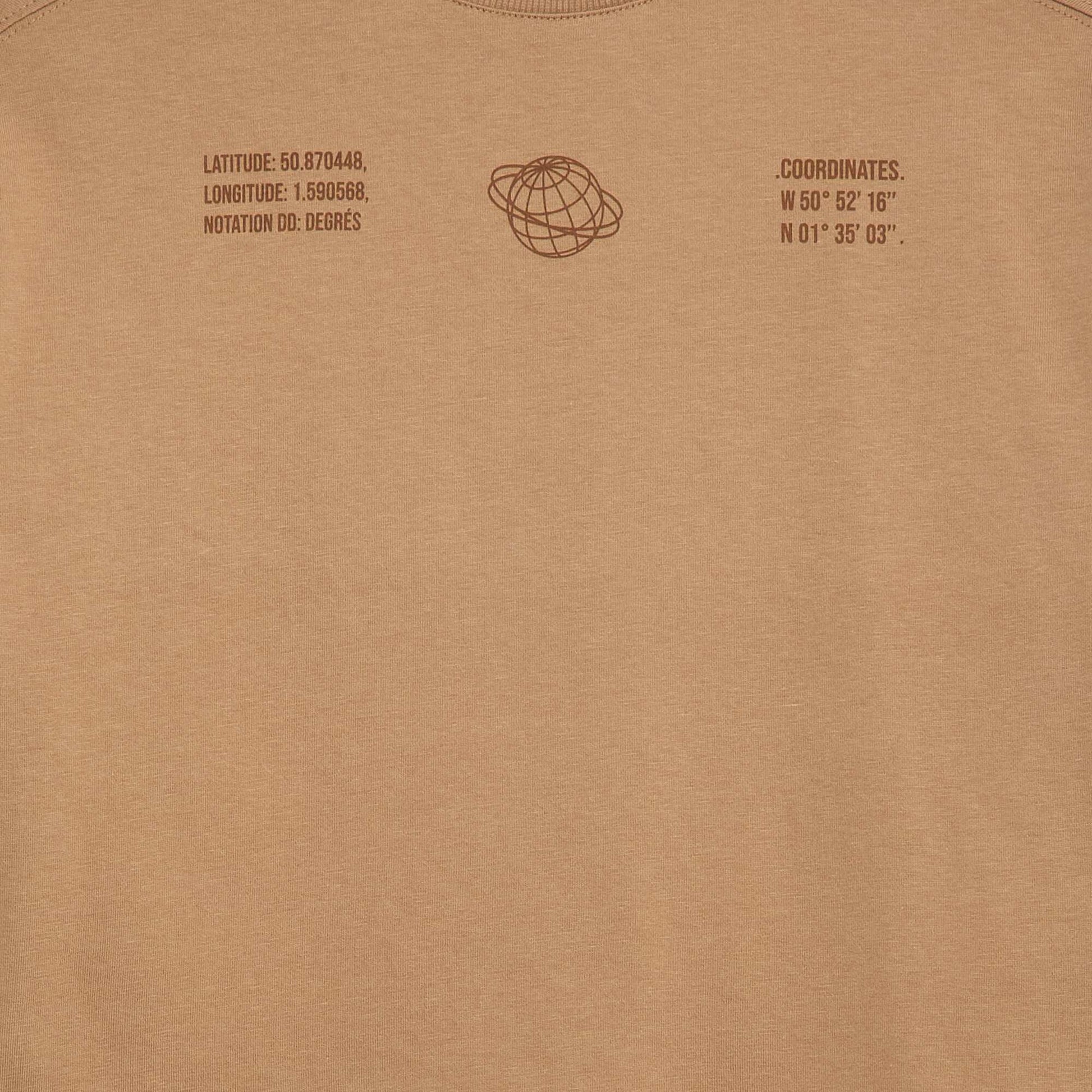 2-in-1 Effect Long-Sleeved T-Shirt BEIGE