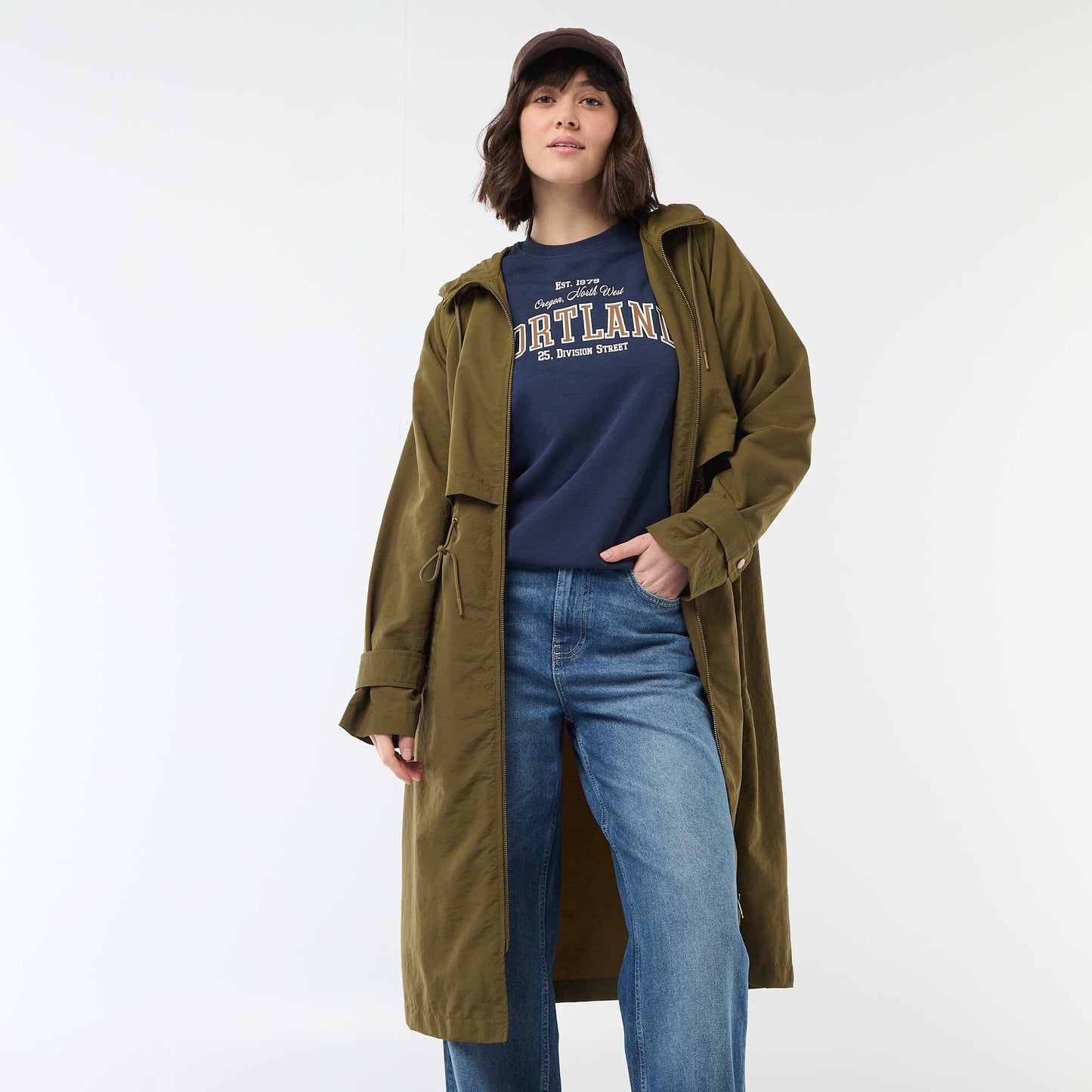 Hooded Raincoat GREEN
