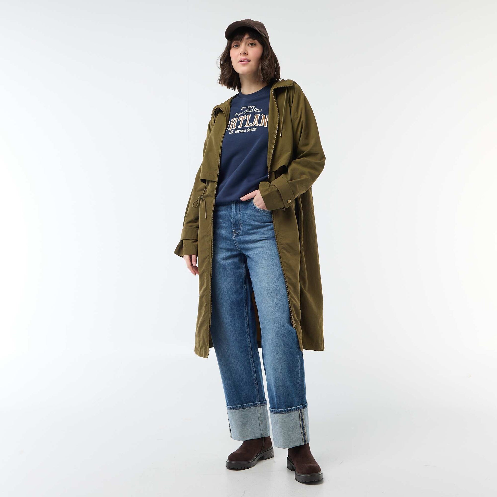 Hooded Raincoat GREEN