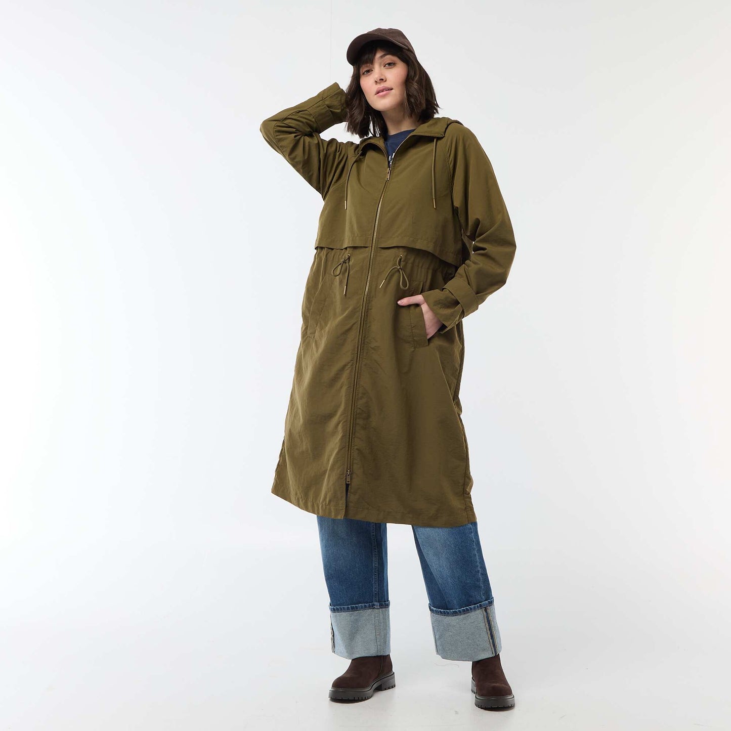 Hooded Raincoat GREEN