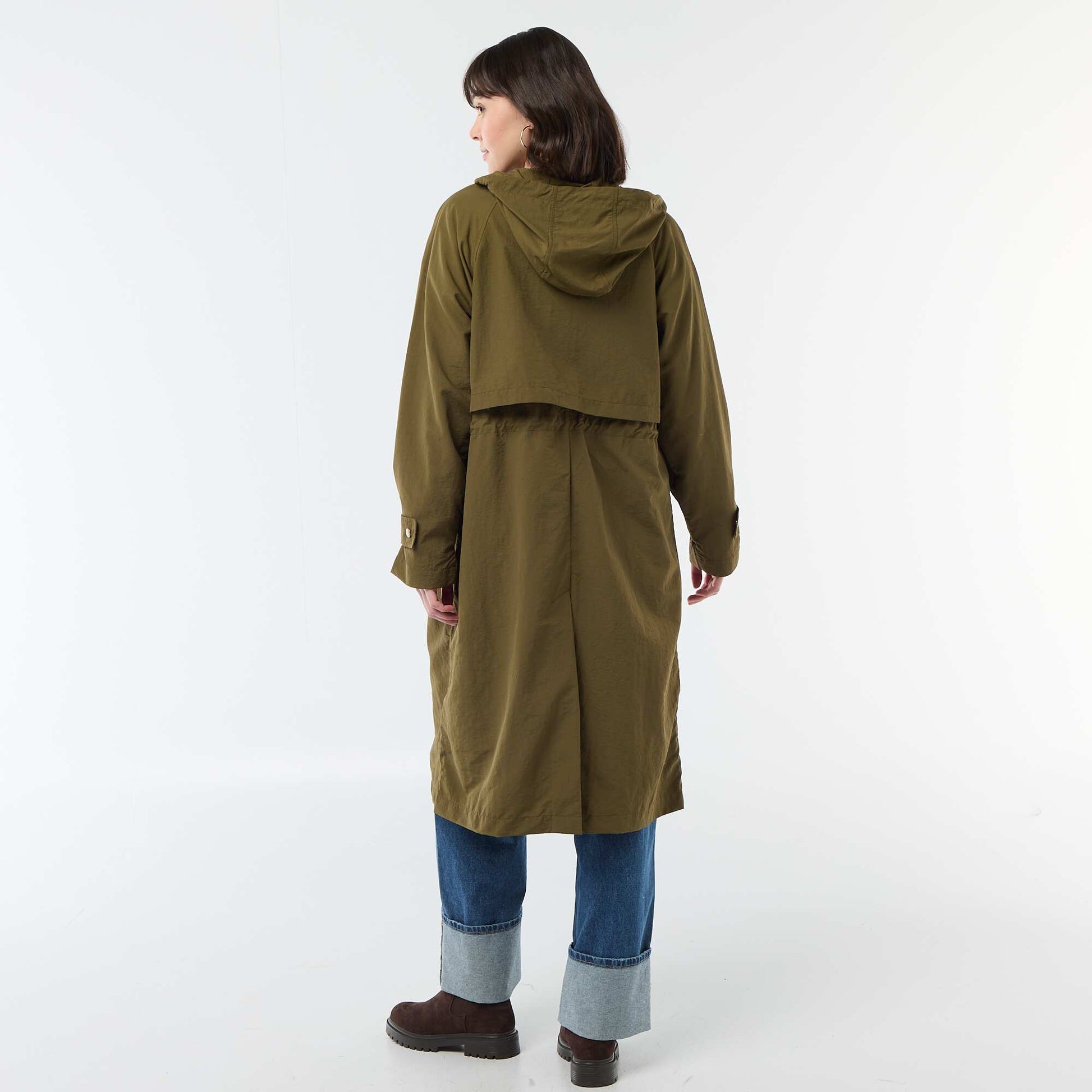 Hooded Raincoat GREEN