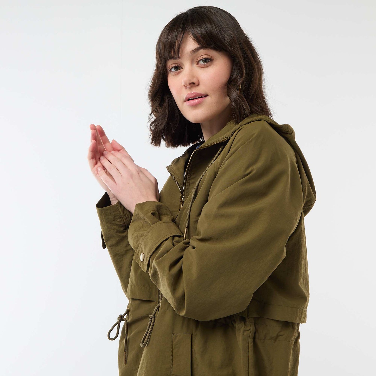 Hooded Raincoat GREEN
